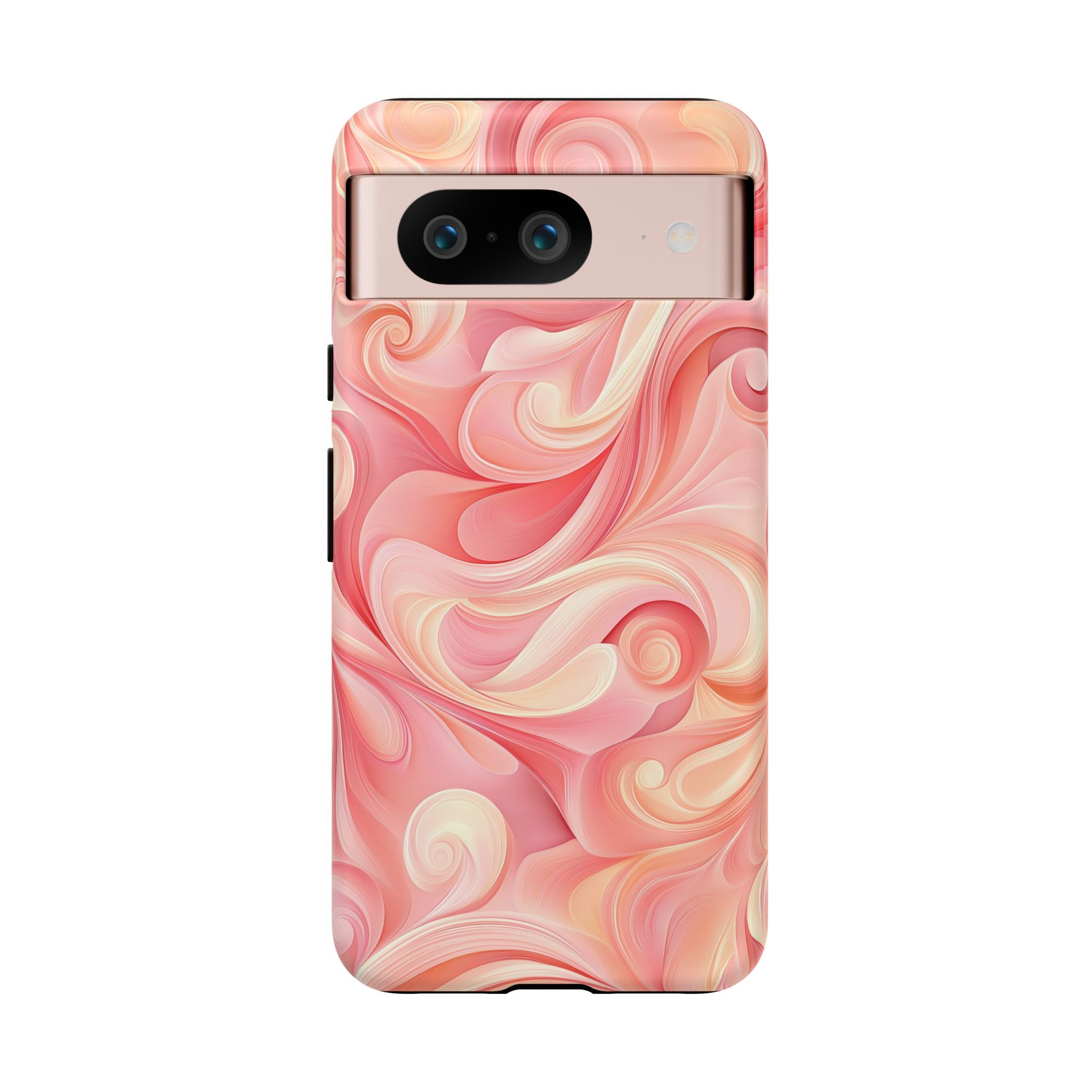 Stylish Phone Case - Tough Cases with Abstract Pink Swirls