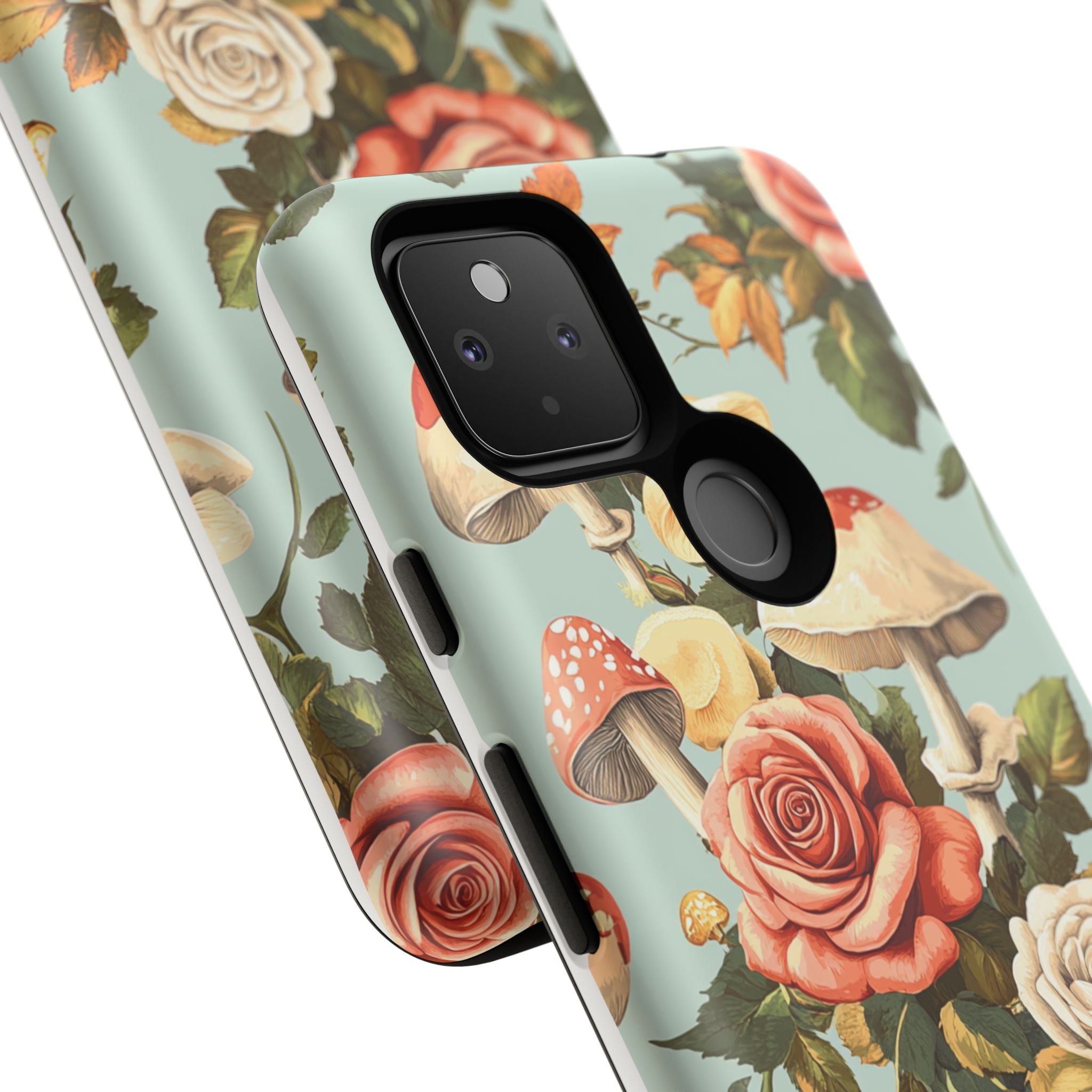 Floral Phone Case - Tough Cases with Mushroom and Rose