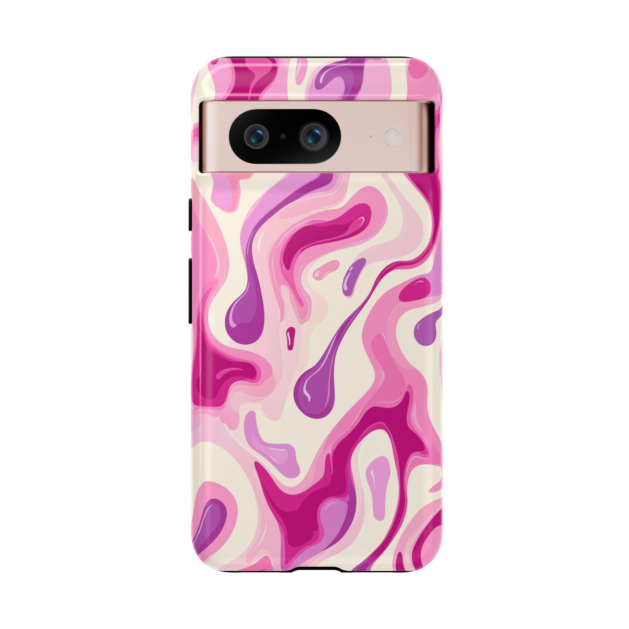 Colorful Phone Case with Abstract Pink Design