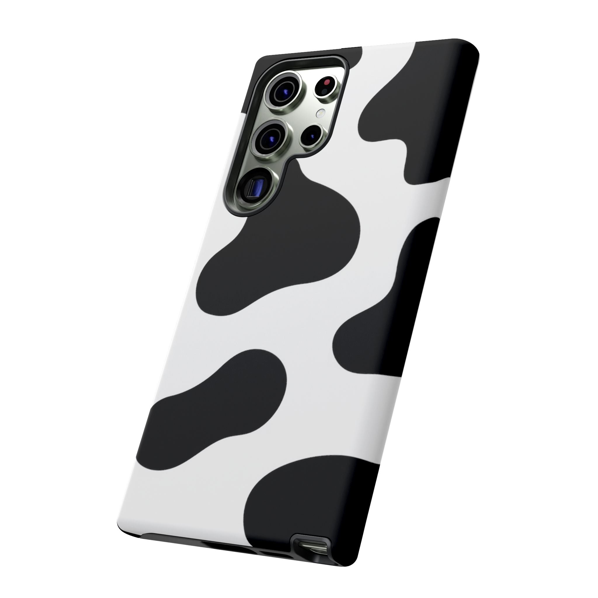 Black and White Cow Print Phone Case, Cute Tough Cases, Animal Print Case, Stylish Smartphone Accessories, Cow Lover Gift