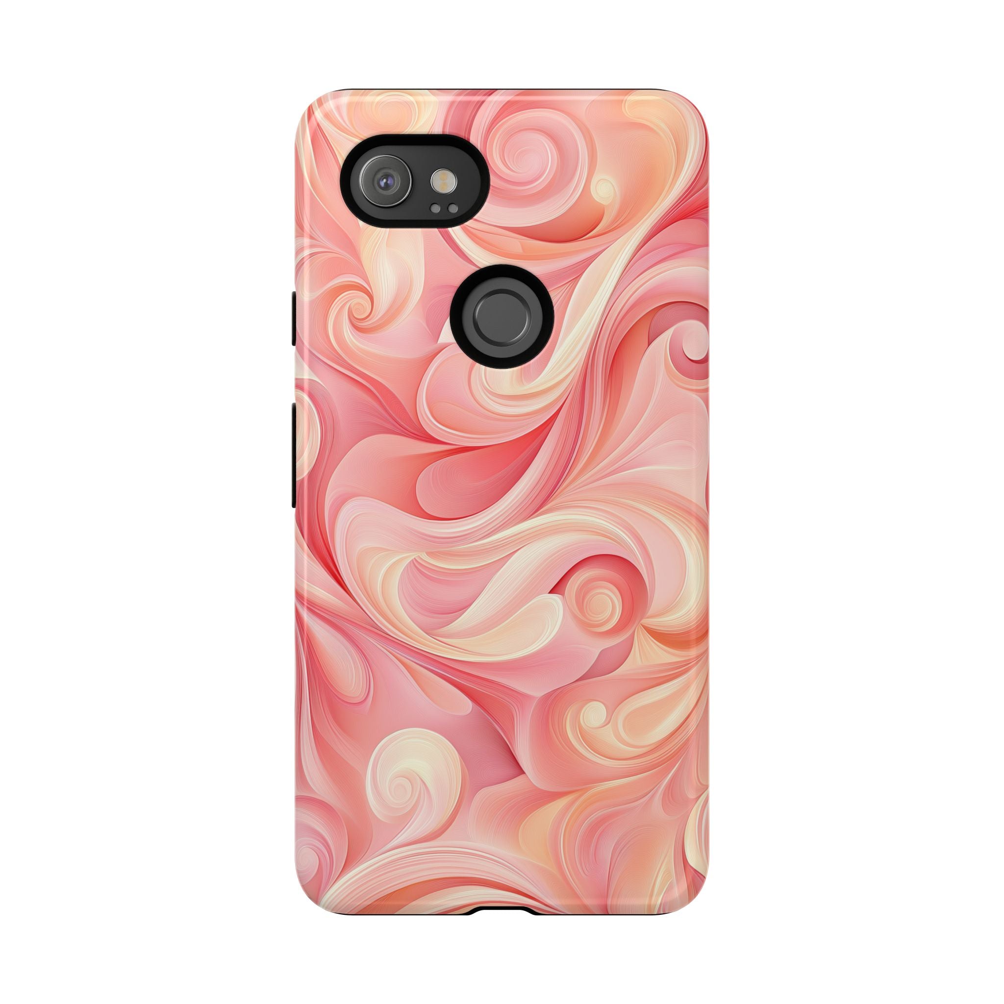 Stylish Phone Case - Tough Cases with Abstract Pink Swirls