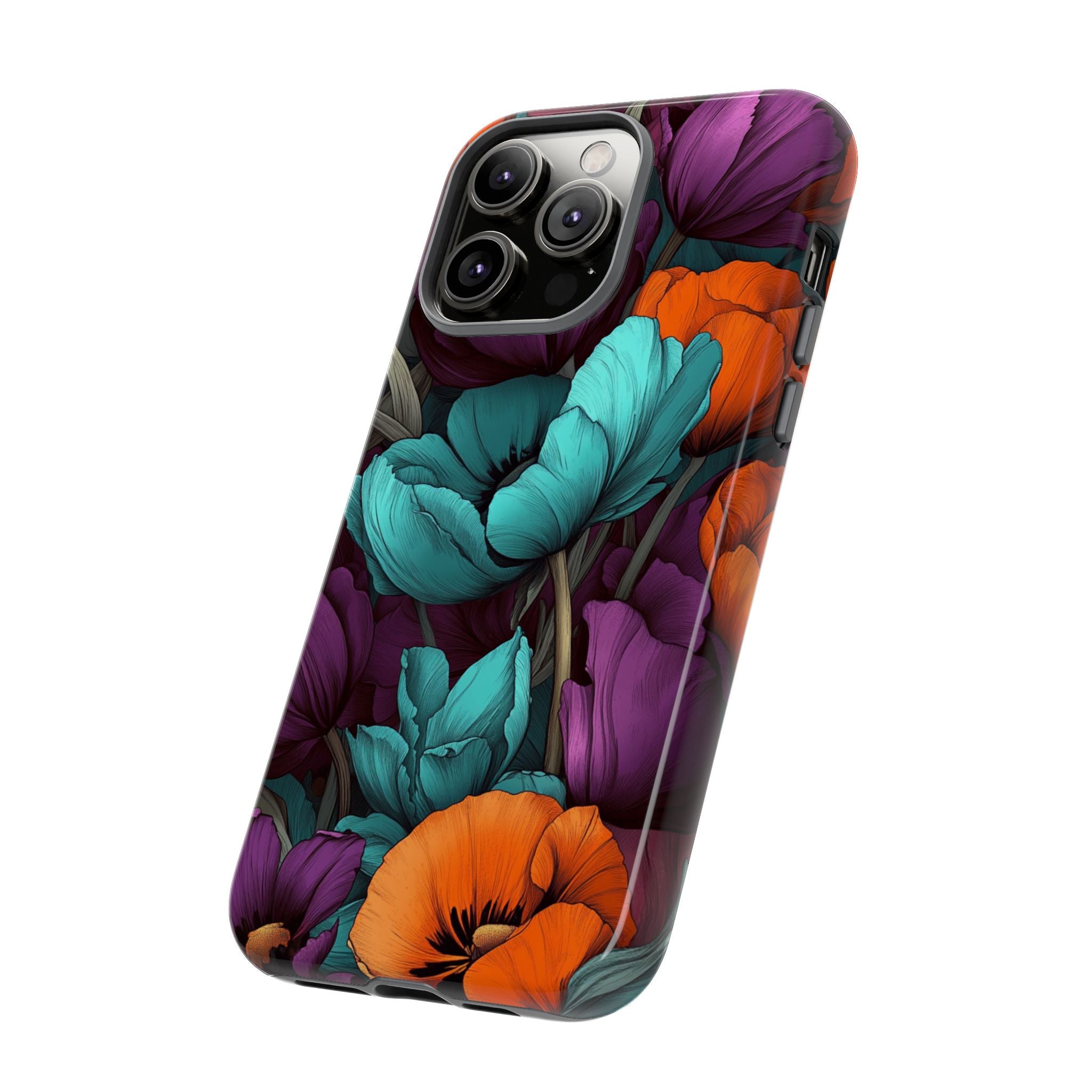 Floral Phone Case - Vibrant Flower Tough Case