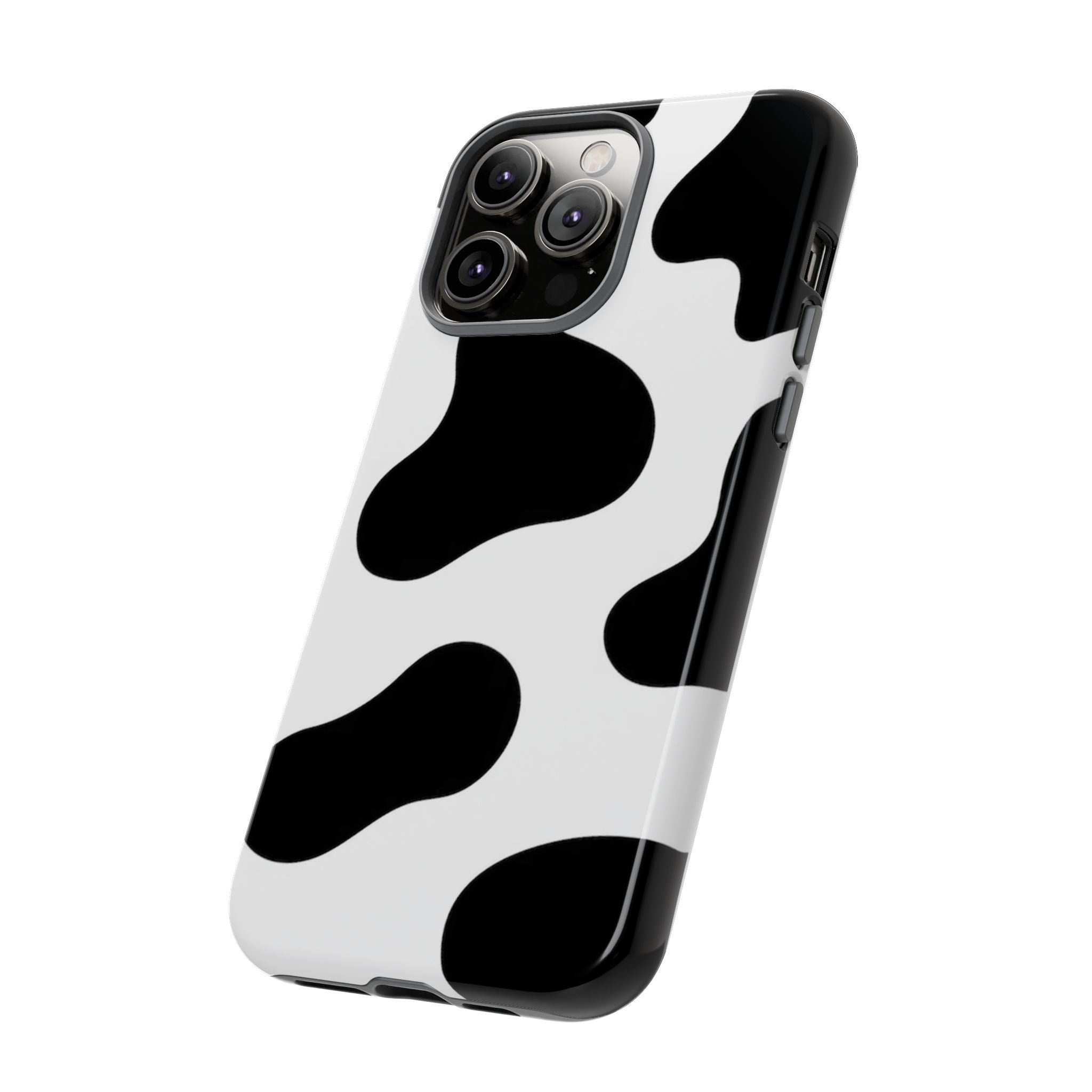Black and White Cow Print Phone Case, Cute Tough Cases, Animal Print Case, Stylish Smartphone Accessories, Cow Lover Gift