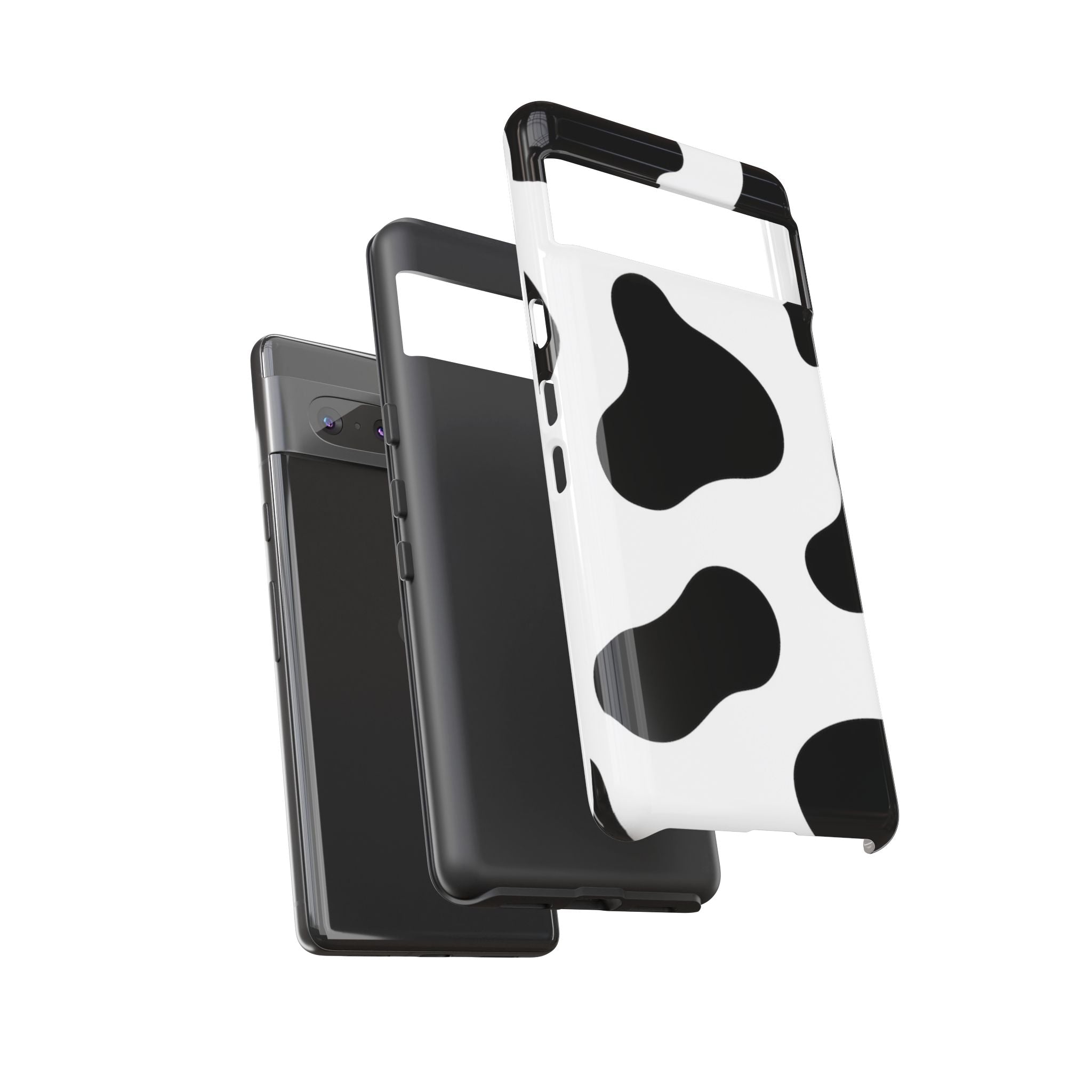 Black and White Cow Print Phone Case, Cute Tough Cases, Animal Print Case, Stylish Smartphone Accessories, Cow Lover Gift