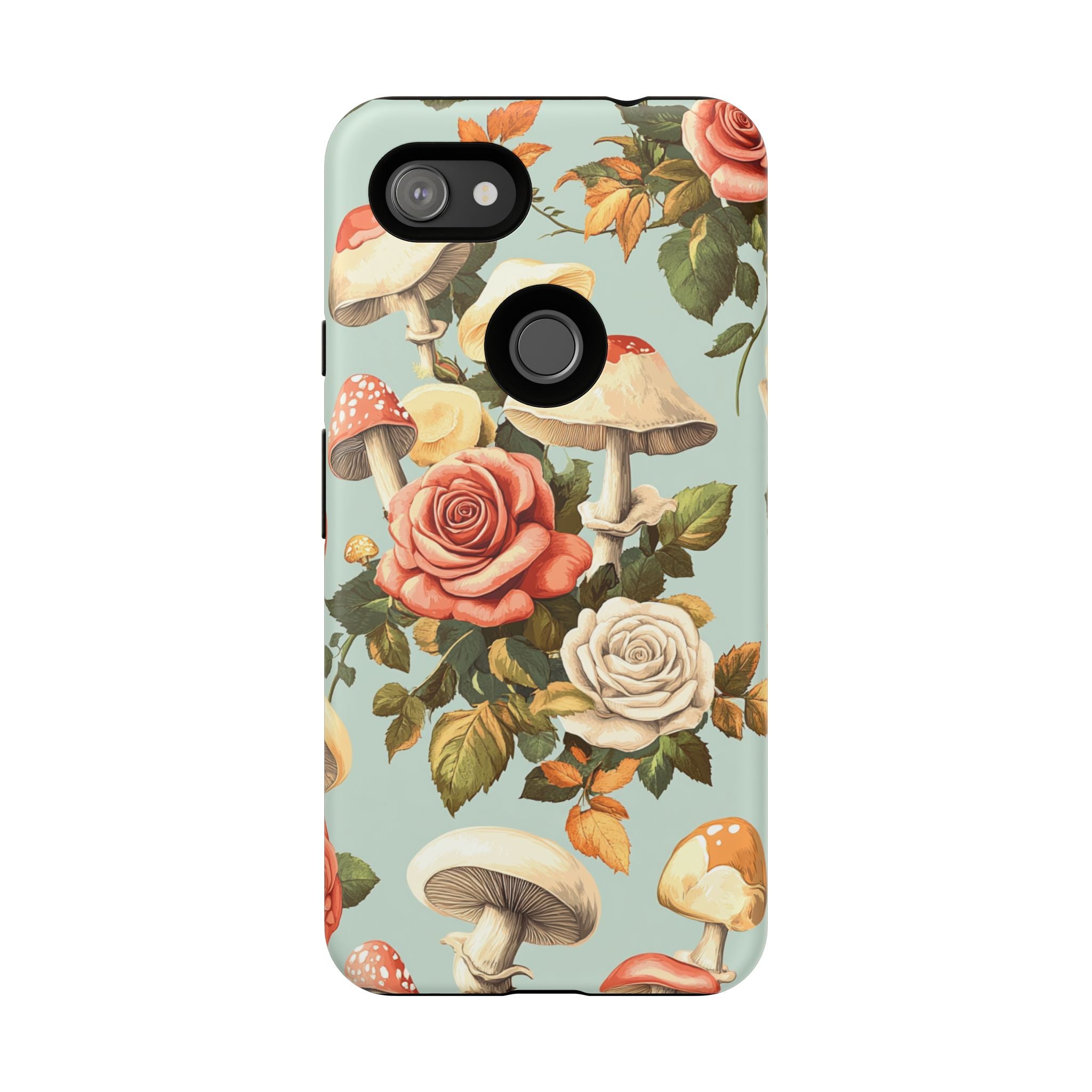 Floral Phone Case - Tough Cases with Mushroom and Rose