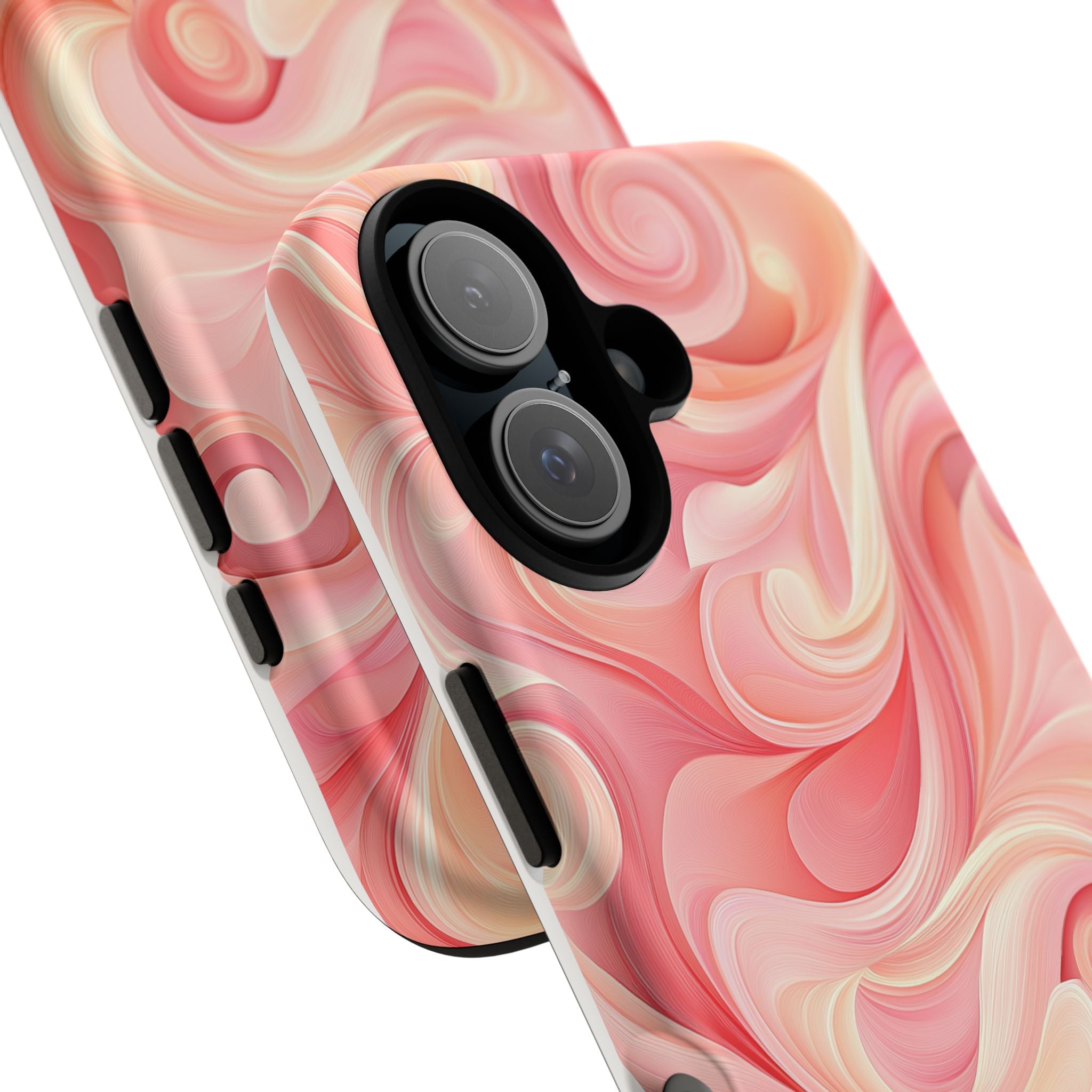 Stylish Phone Case - Tough Cases with Abstract Pink Swirls