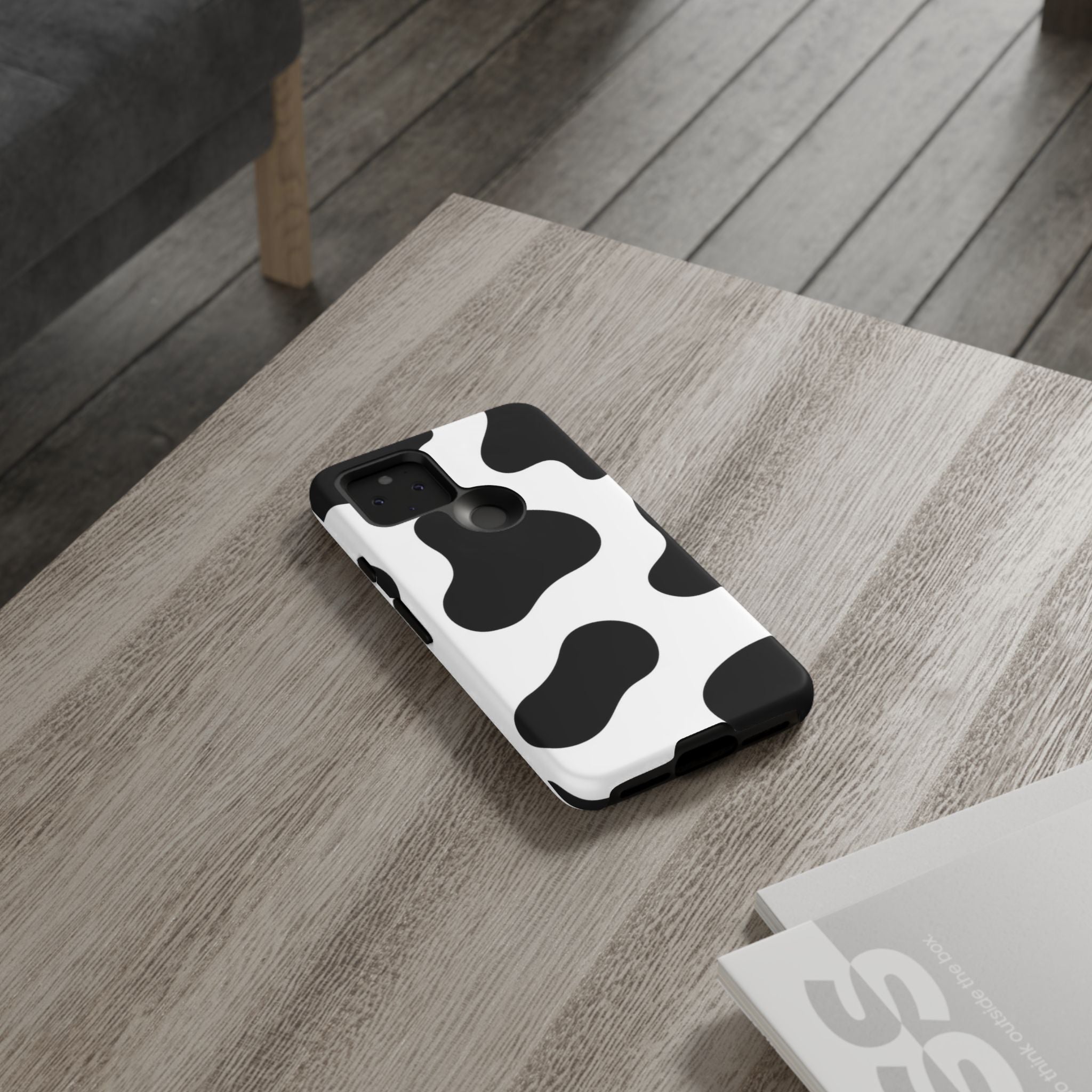 Black and White Cow Print Phone Case, Cute Tough Cases, Animal Print Case, Stylish Smartphone Accessories, Cow Lover Gift