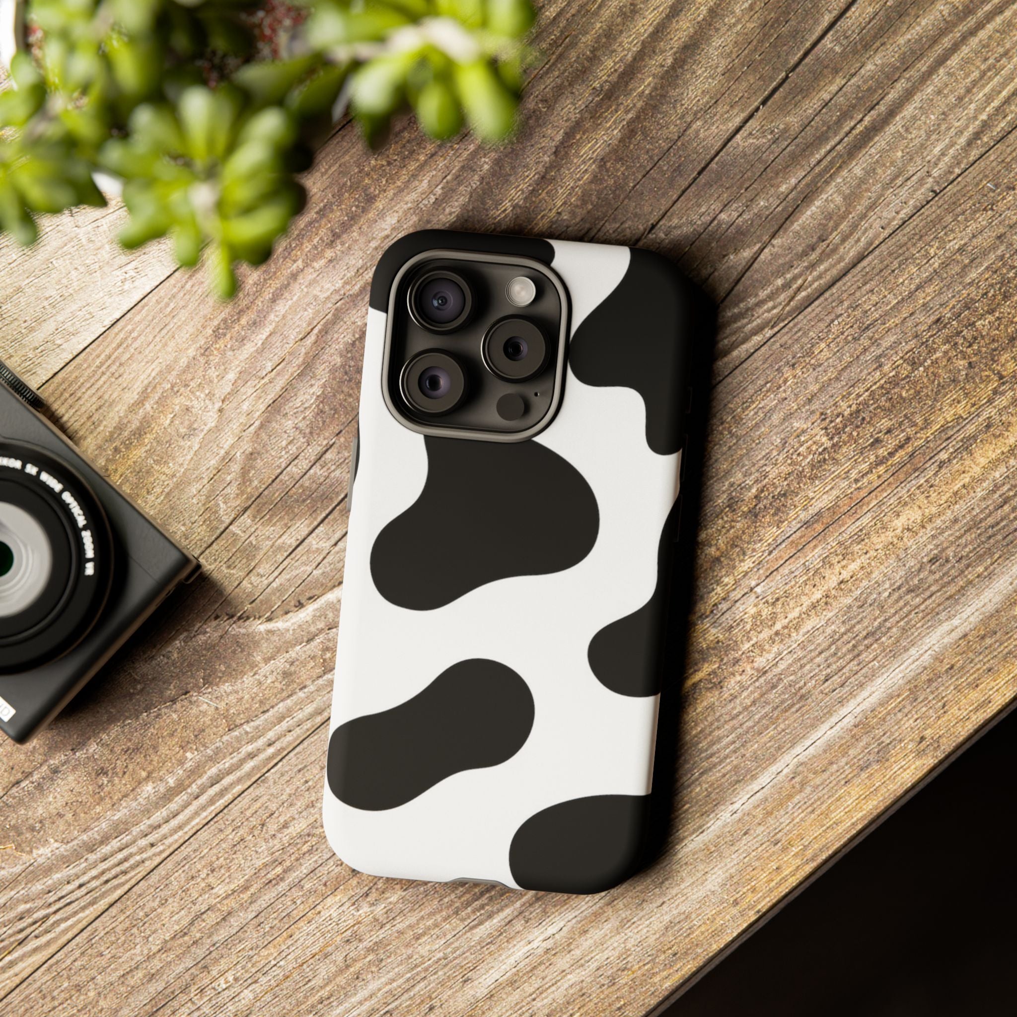 Black and White Cow Print Phone Case, Cute Tough Cases, Animal Print Case, Stylish Smartphone Accessories, Cow Lover Gift