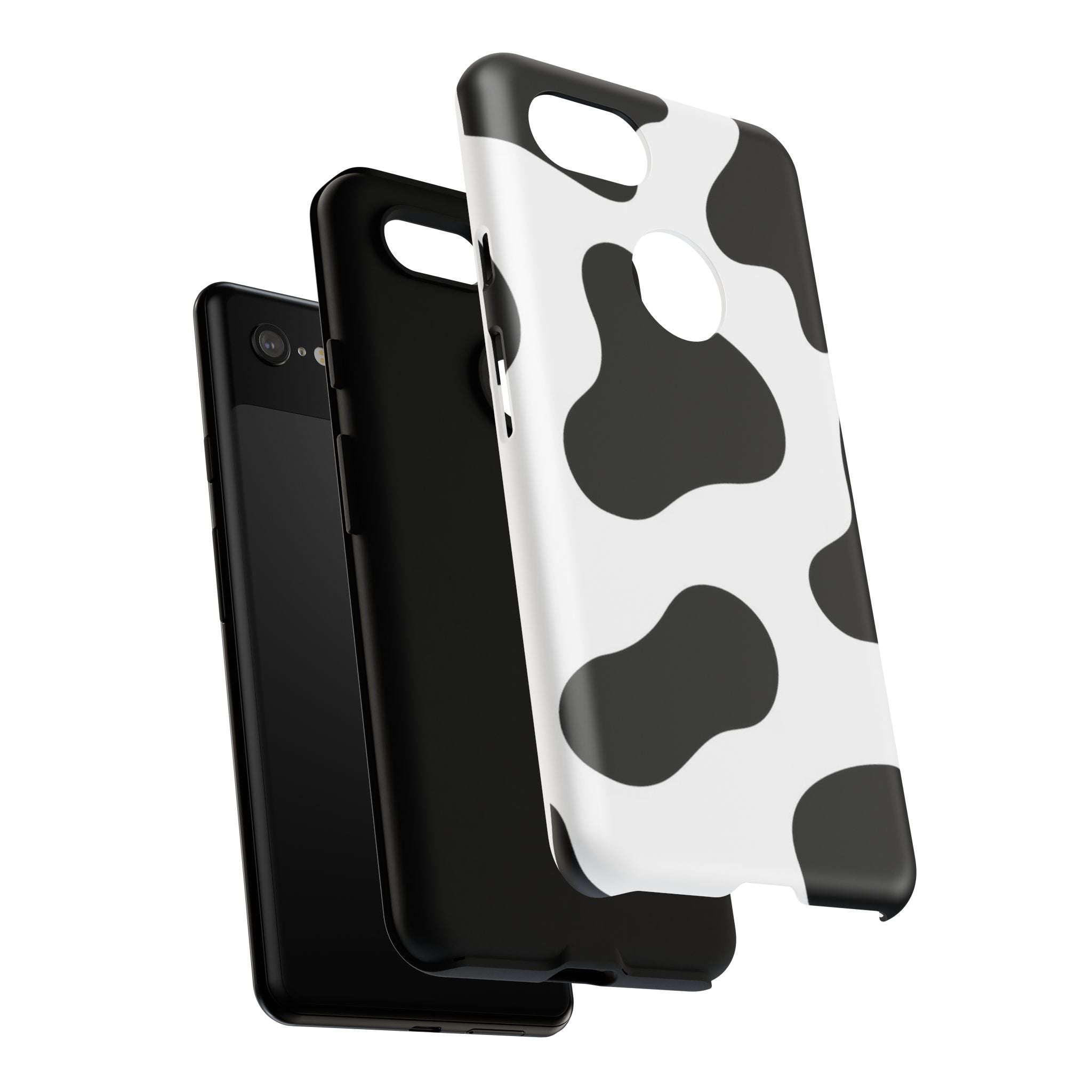 Black and White Cow Print Phone Case, Cute Tough Cases, Animal Print Case, Stylish Smartphone Accessories, Cow Lover Gift