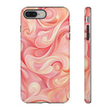 Stylish Phone Case - Tough Cases with Abstract Pink Swirls