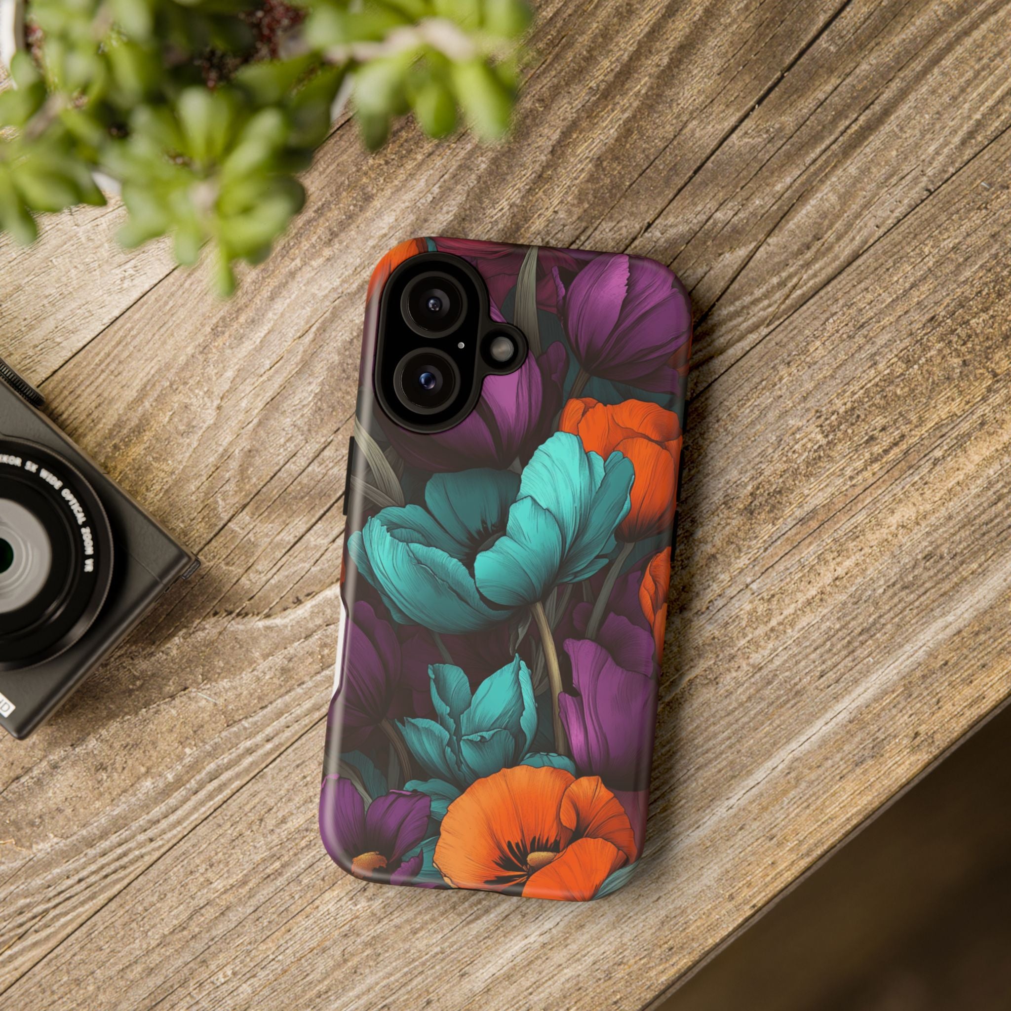Floral Phone Case - Vibrant Flower Tough Case