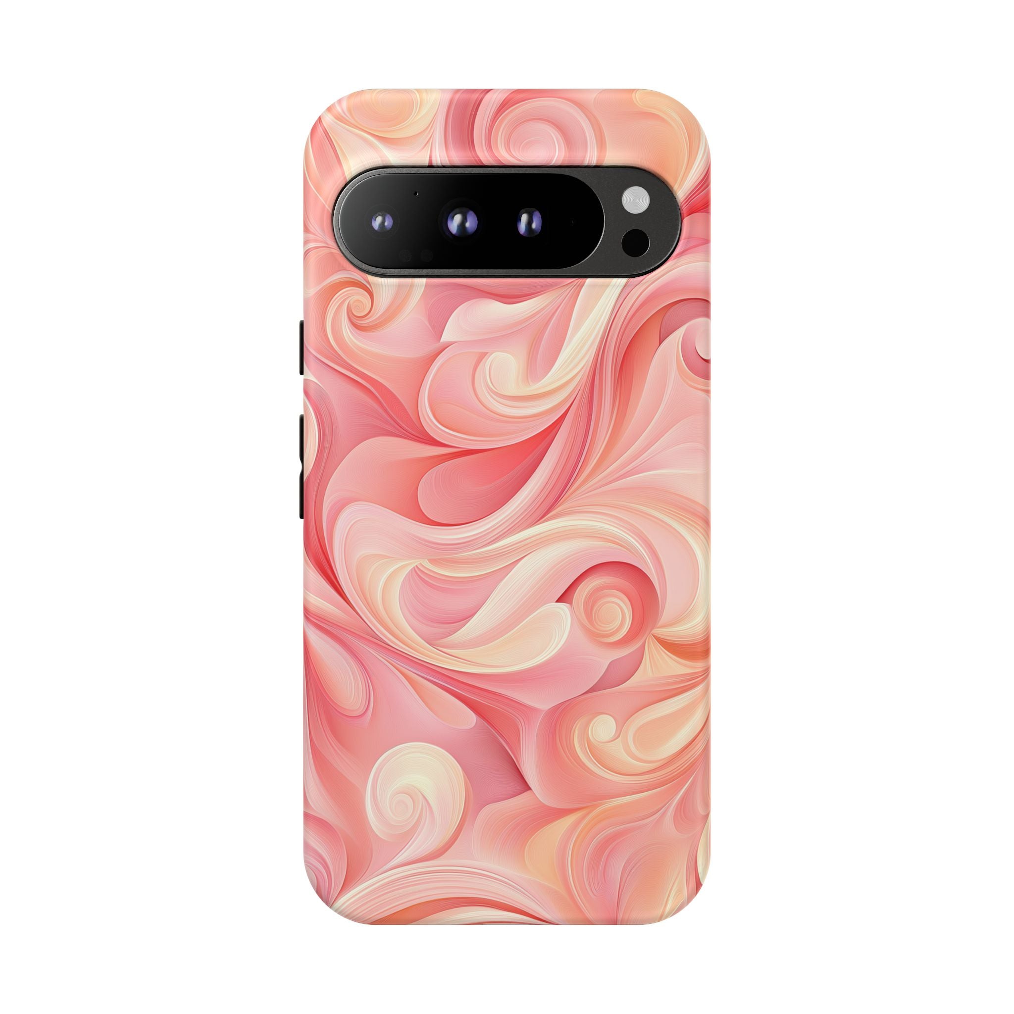 Stylish Phone Case - Tough Cases with Abstract Pink Swirls