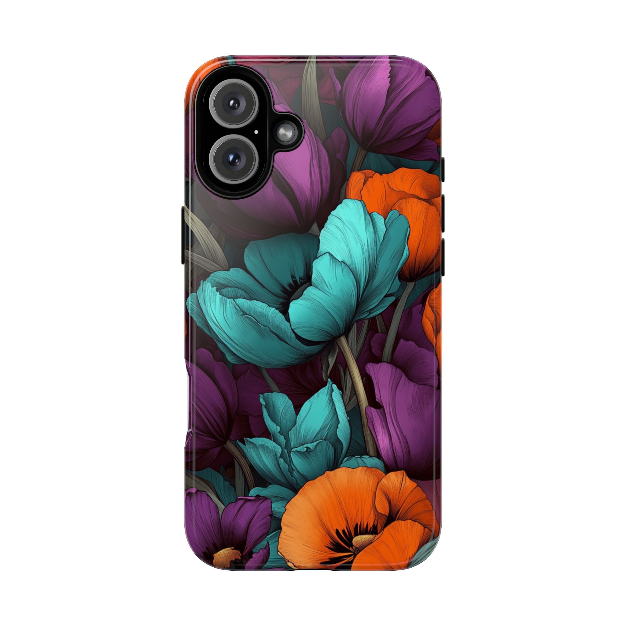 Floral Phone Case - Vibrant Flower Tough Case