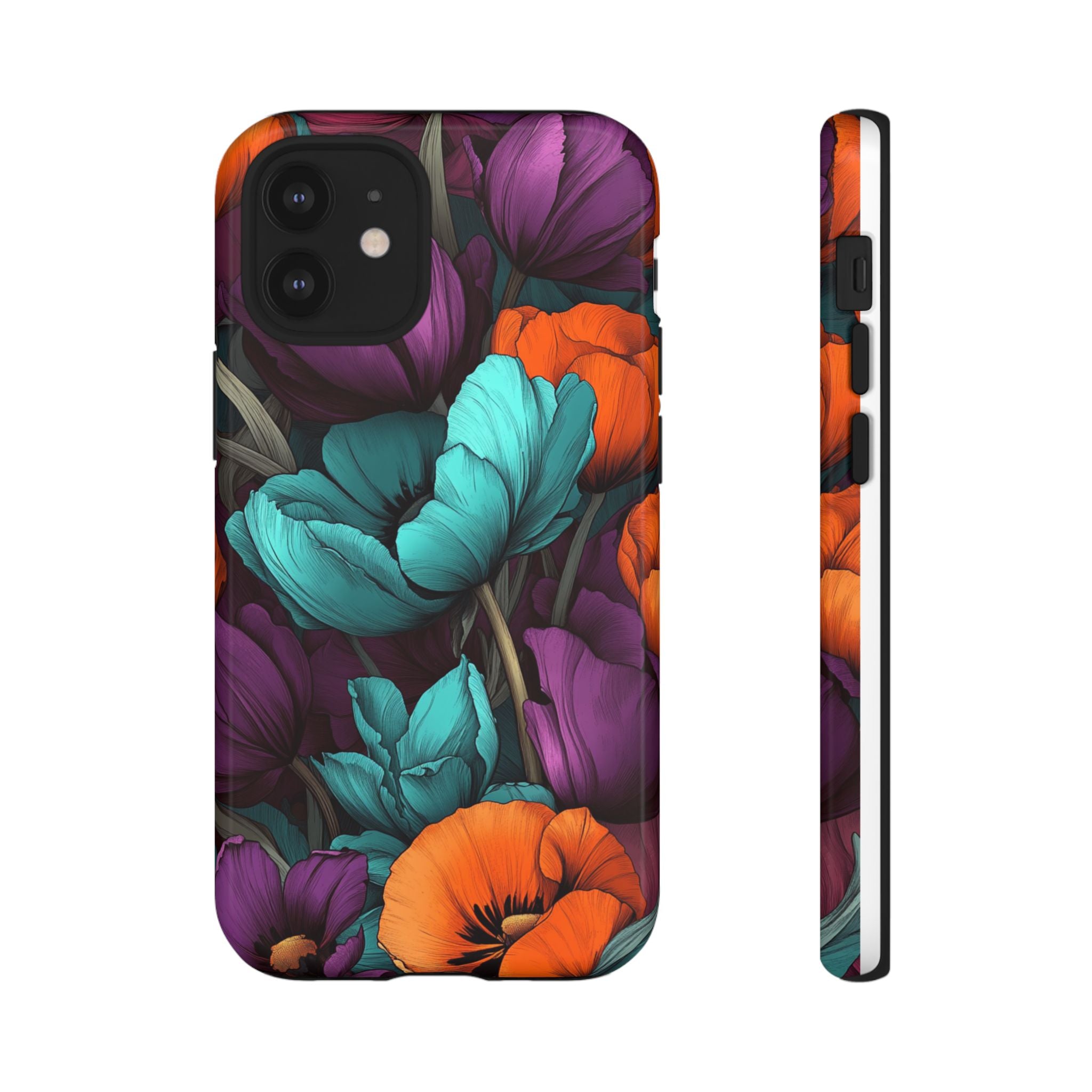 Floral Phone Case - Vibrant Flower Tough Case