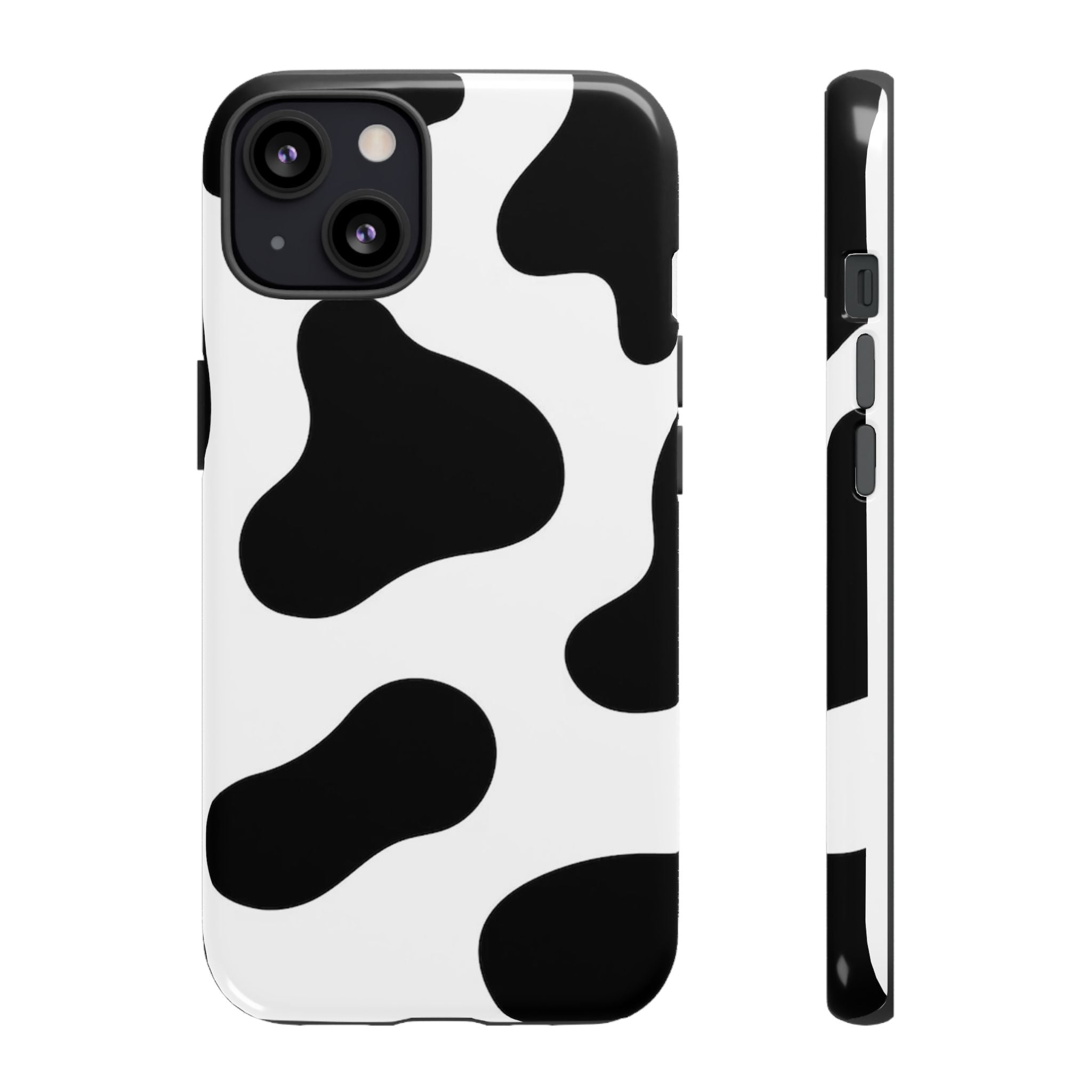 Black and White Cow Print Phone Case, Cute Tough Cases, Animal Print Case, Stylish Smartphone Accessories, Cow Lover Gift
