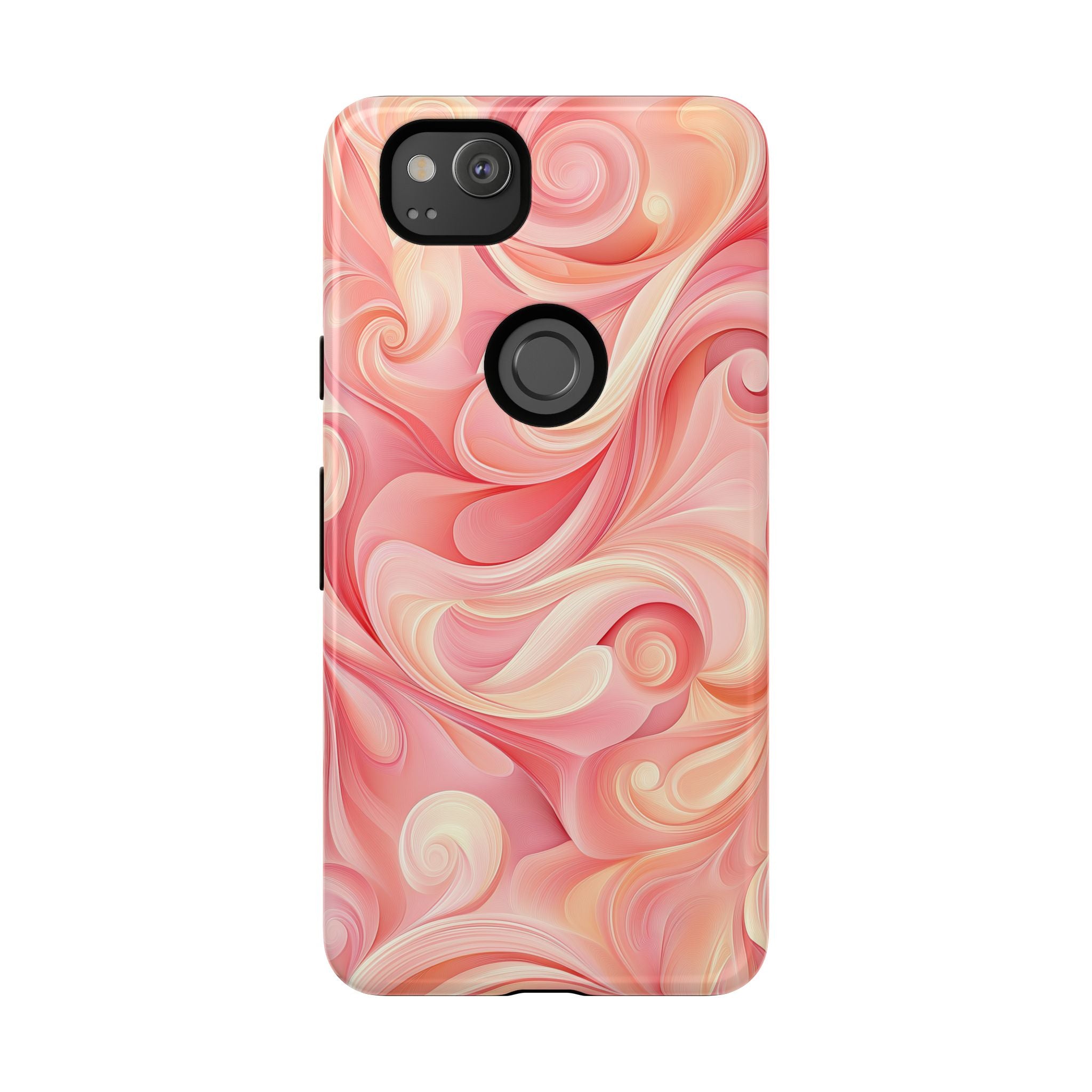 Stylish Phone Case - Tough Cases with Abstract Pink Swirls