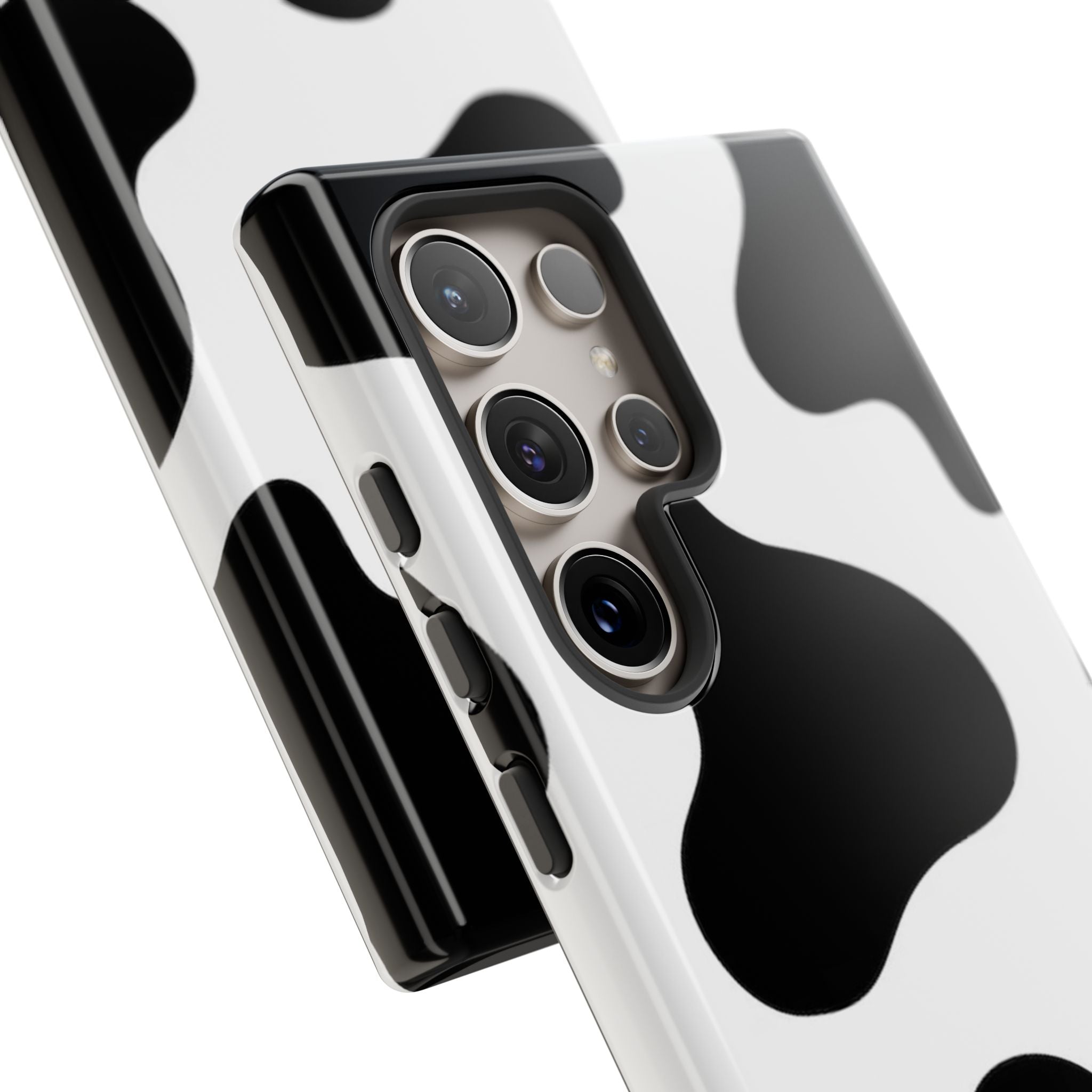 Black and White Cow Print Phone Case, Cute Tough Cases, Animal Print Case, Stylish Smartphone Accessories, Cow Lover Gift