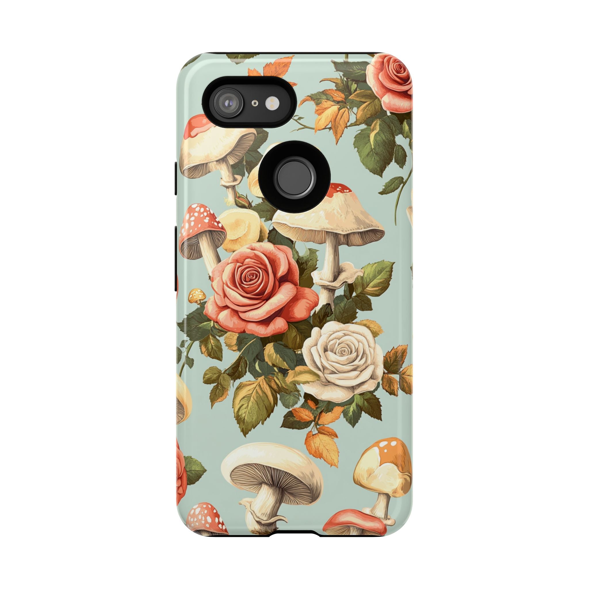Floral Phone Case - Tough Cases with Mushroom and Rose