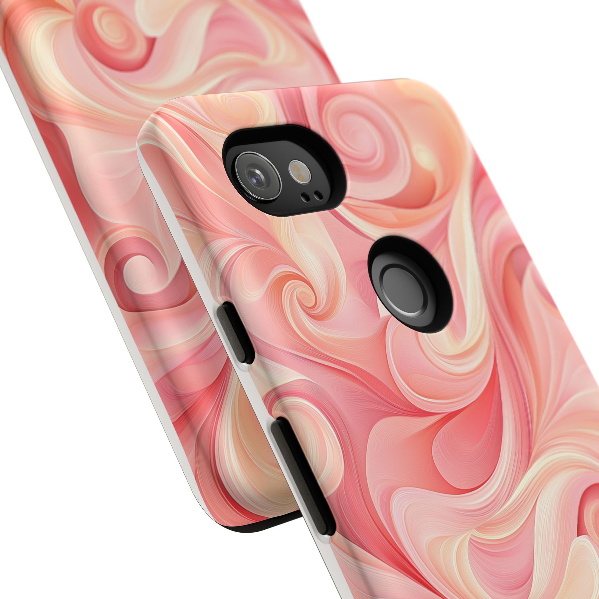 Stylish Phone Case - Tough Cases with Abstract Pink Swirls