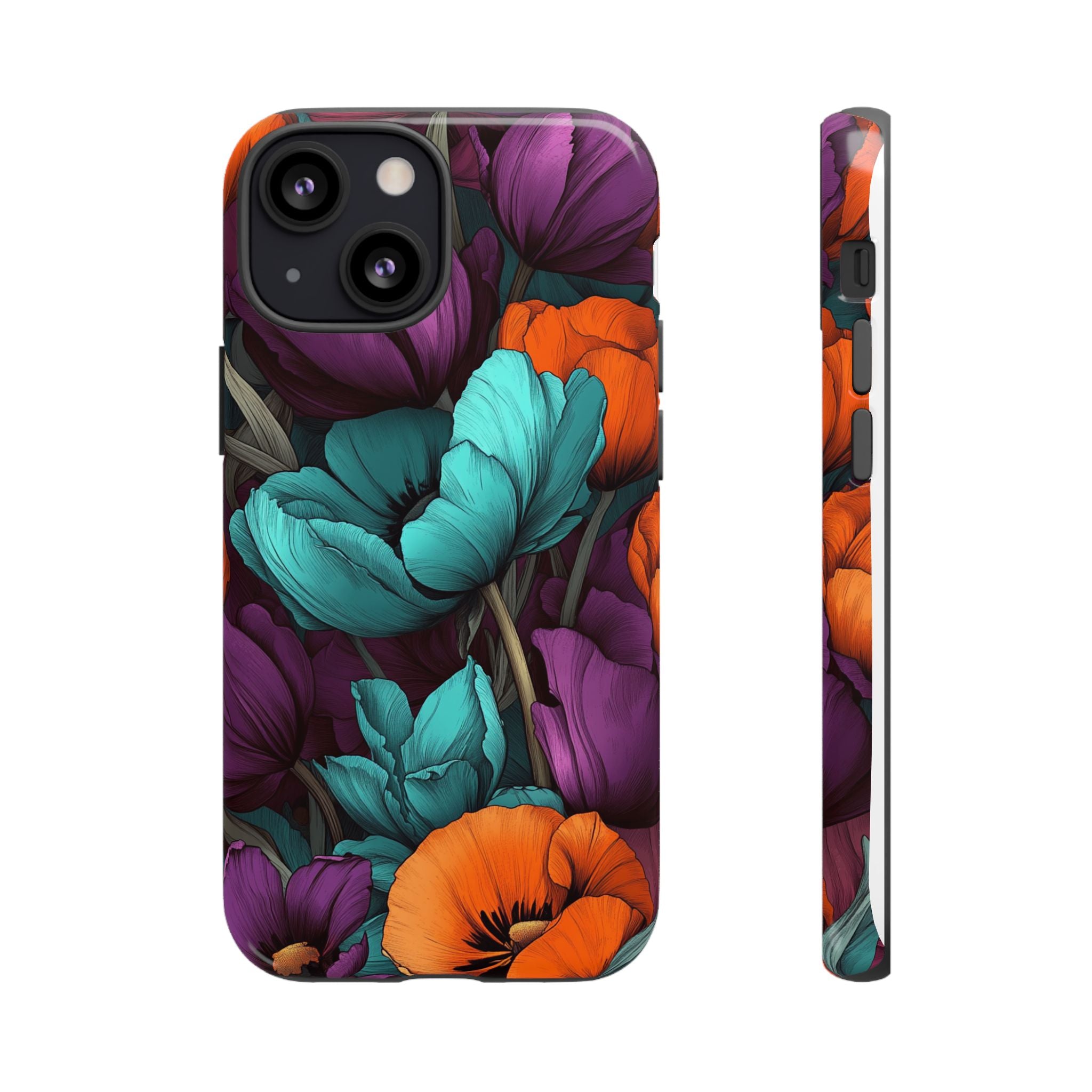 Floral Phone Case - Vibrant Flower Tough Case
