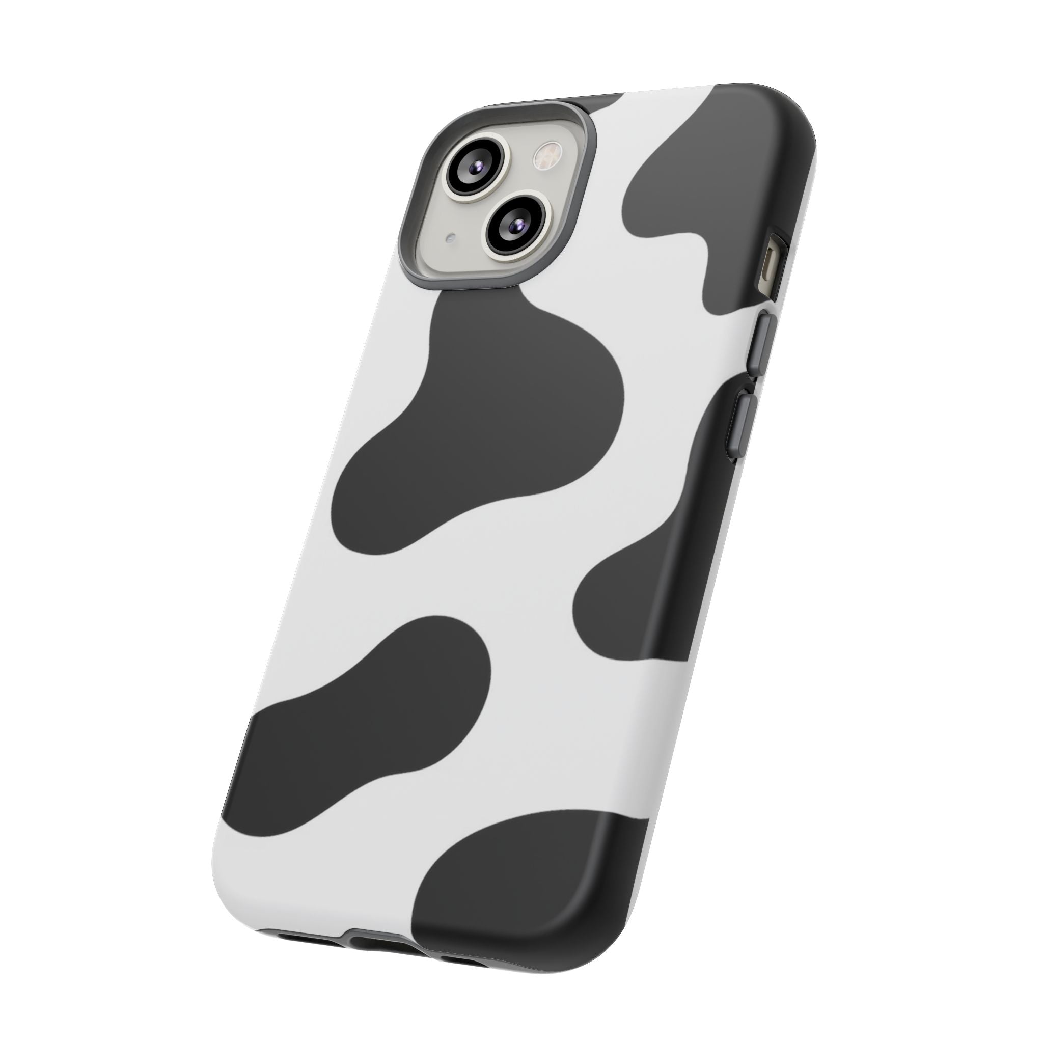 Black and White Cow Print Phone Case, Cute Tough Cases, Animal Print Case, Stylish Smartphone Accessories, Cow Lover Gift