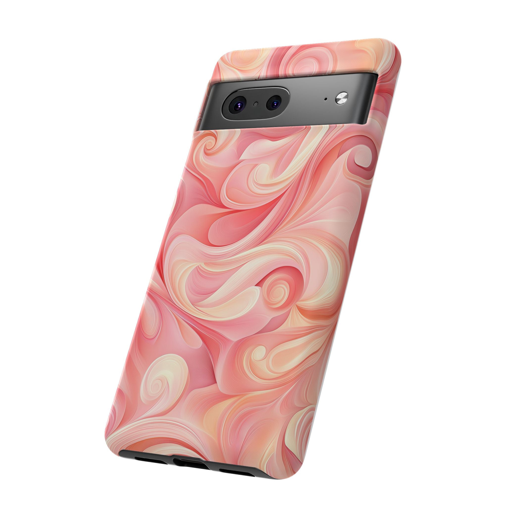 Stylish Phone Case - Tough Cases with Abstract Pink Swirls