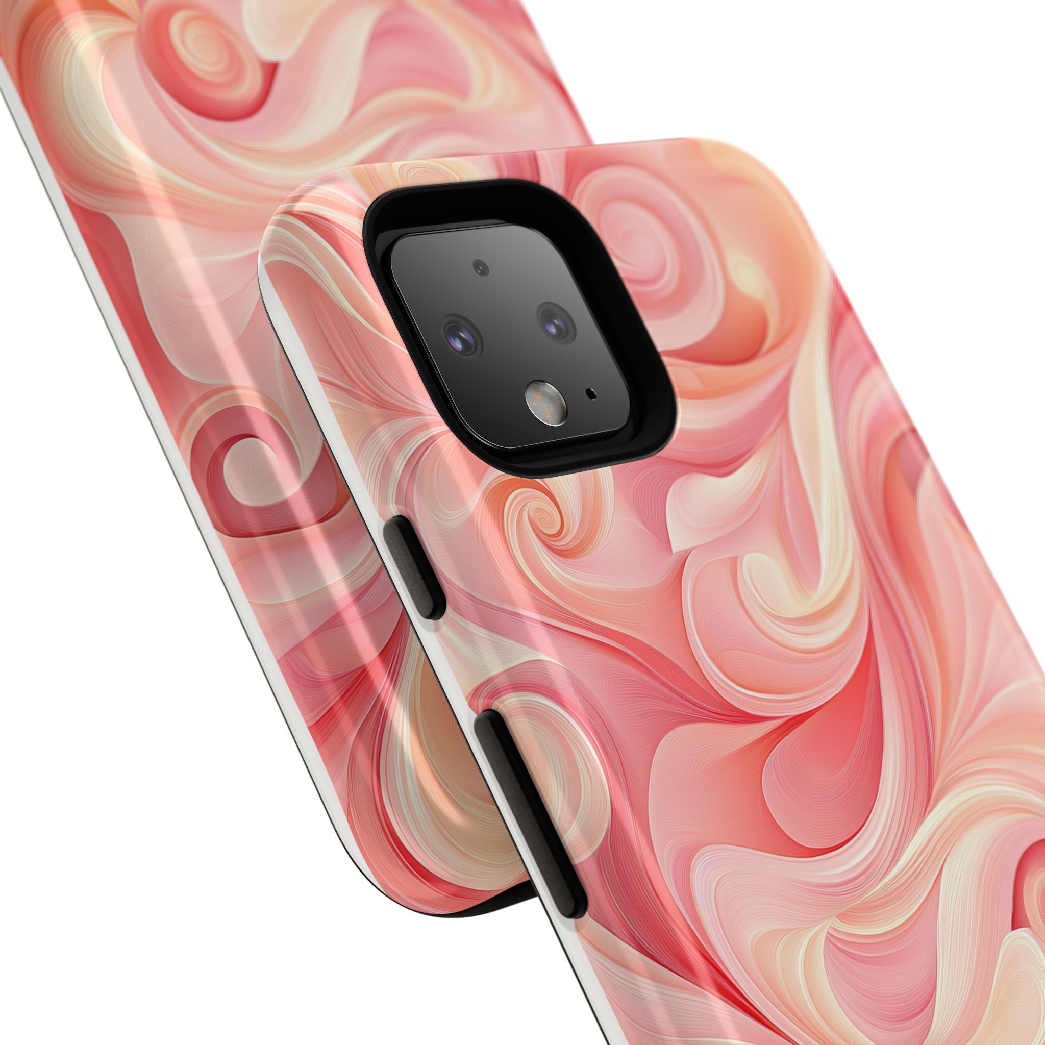 Stylish Phone Case - Tough Cases with Abstract Pink Swirls