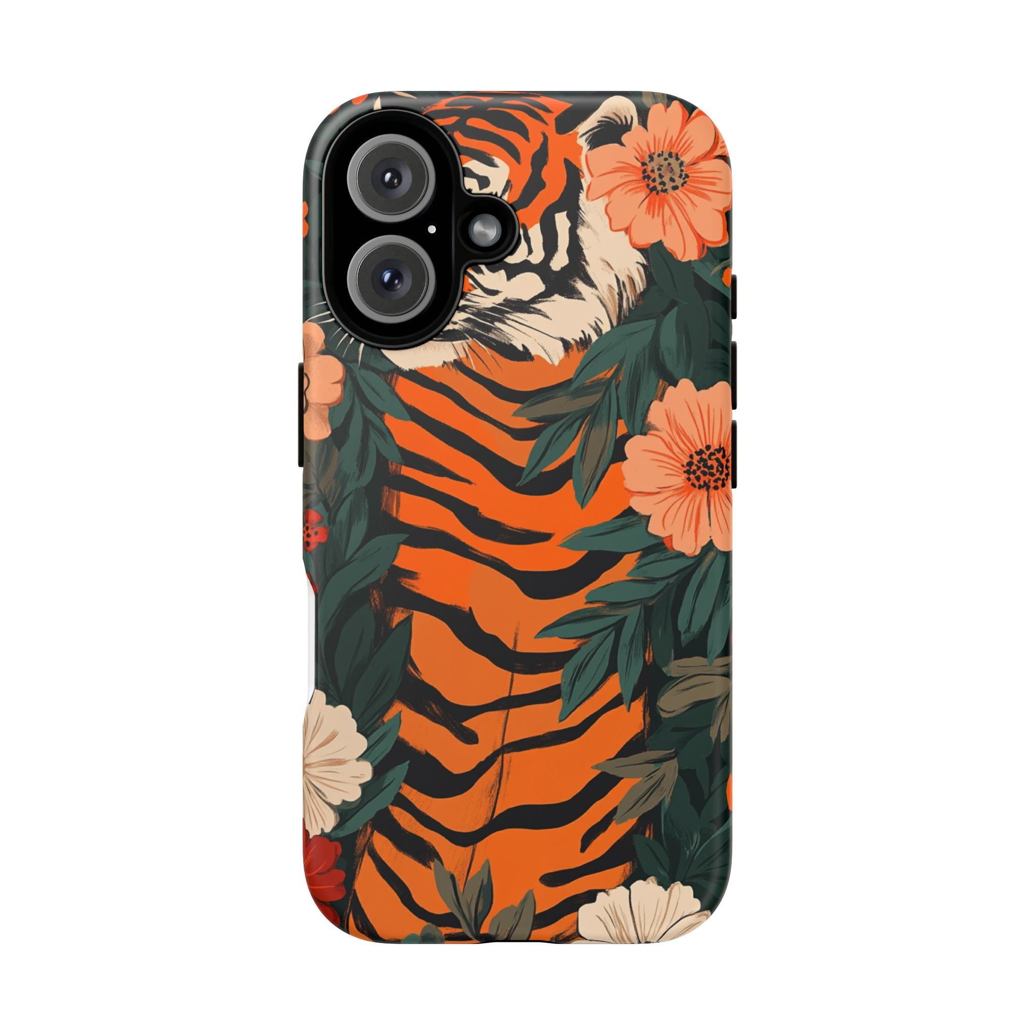 Tough Cases: Floral Tiger Phone Case