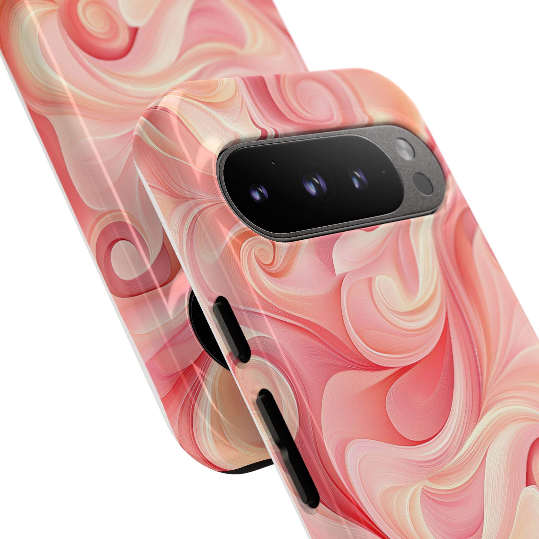 Stylish Phone Case - Tough Cases with Abstract Pink Swirls