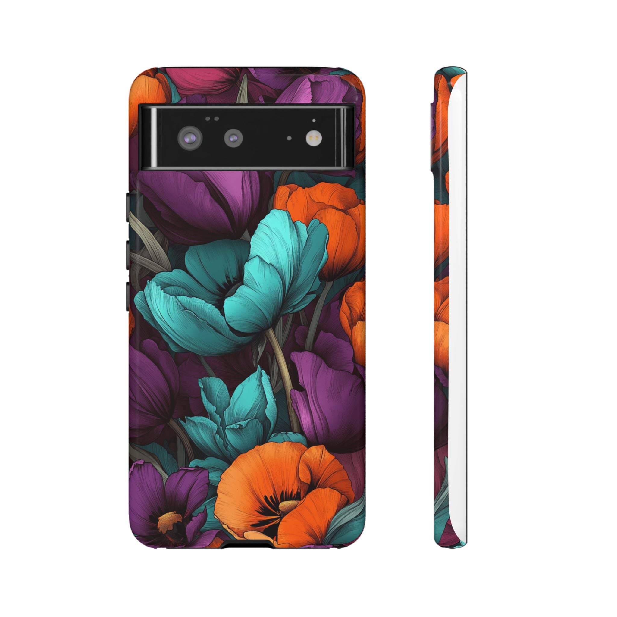 Floral Phone Case - Vibrant Flower Tough Case