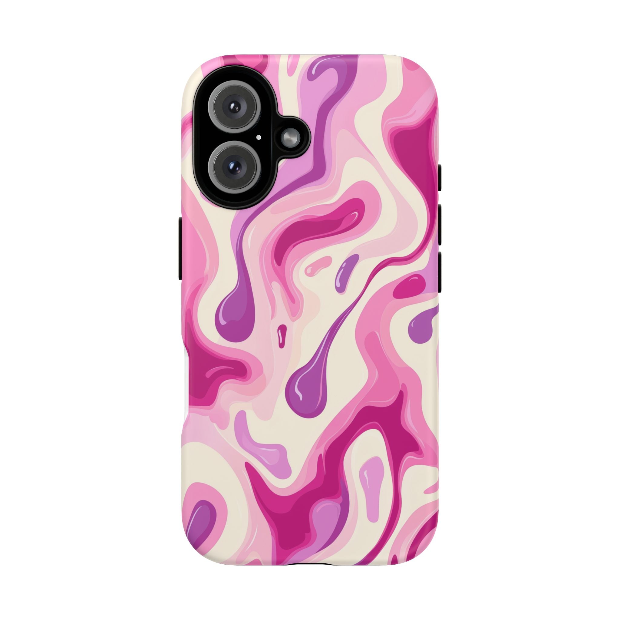 Colorful Phone Case with Abstract Pink Design