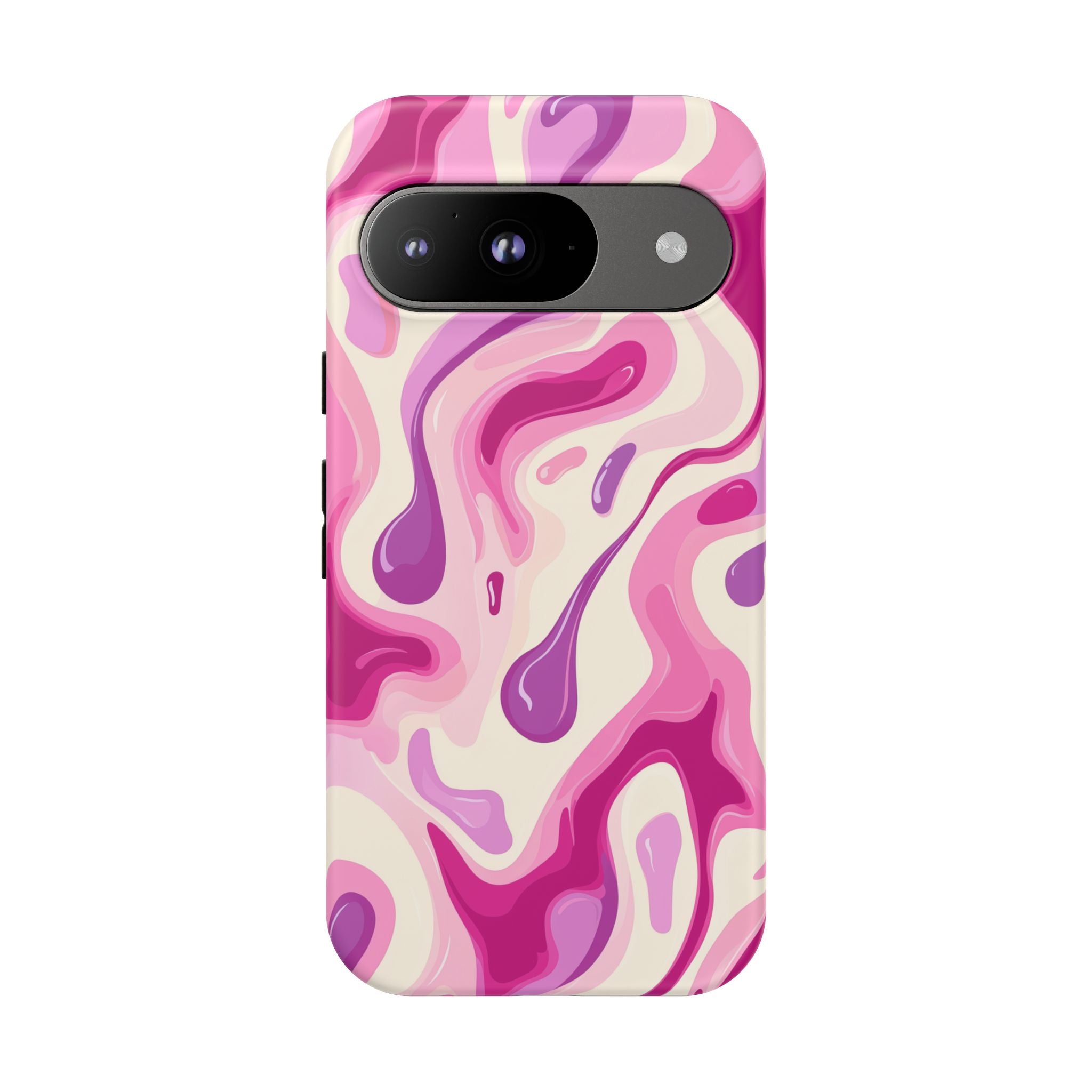 Colorful Phone Case with Abstract Pink Design