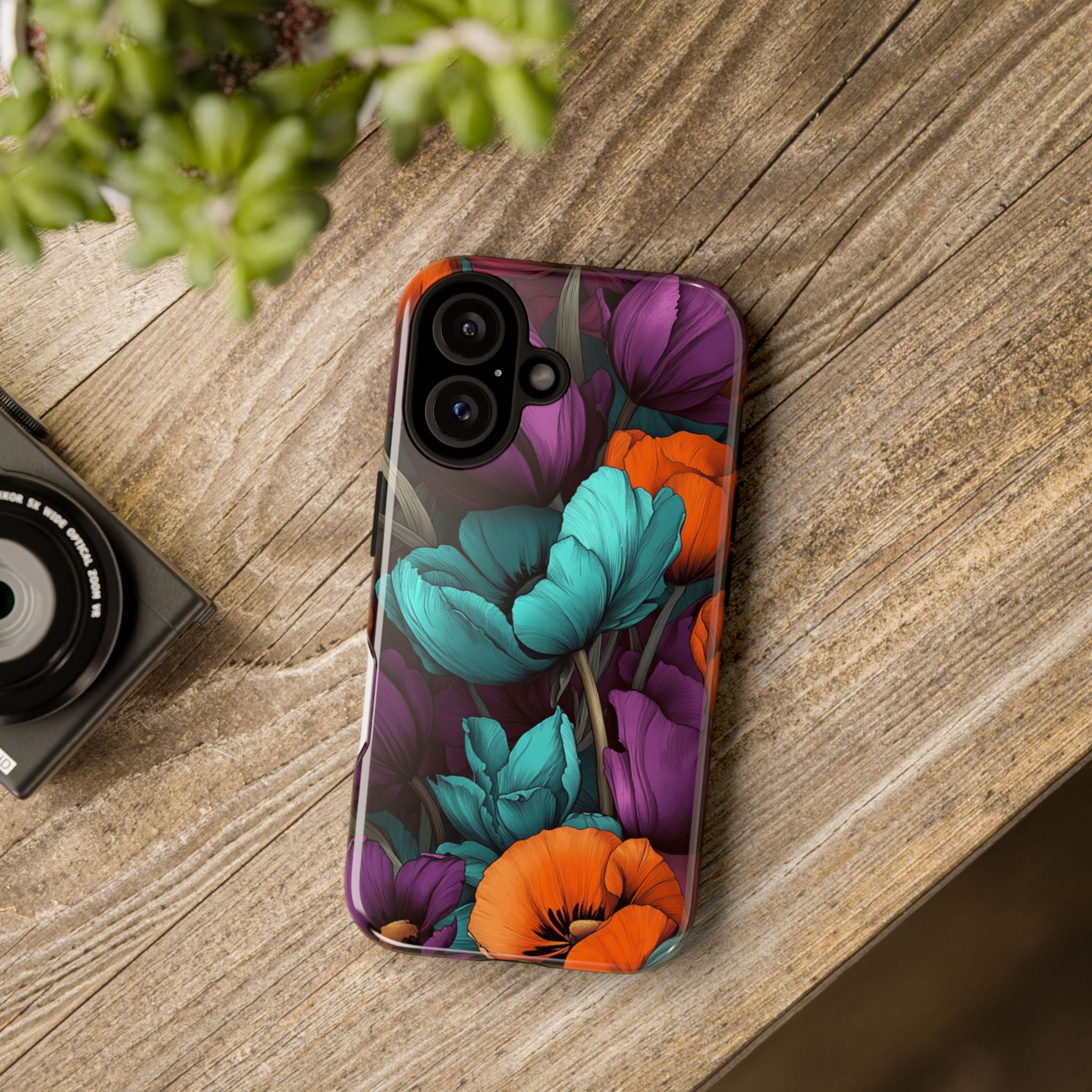 Floral Phone Case - Vibrant Flower Tough Case