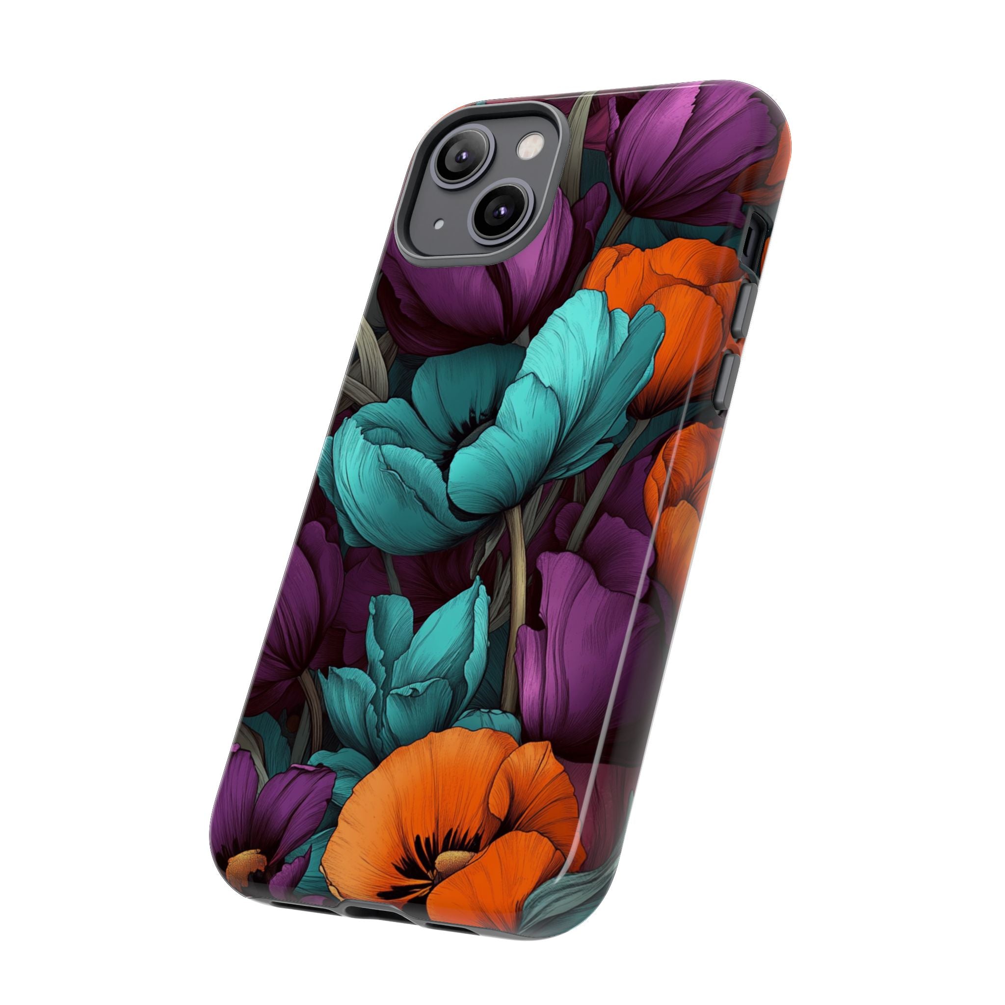 Floral Phone Case - Vibrant Flower Tough Case