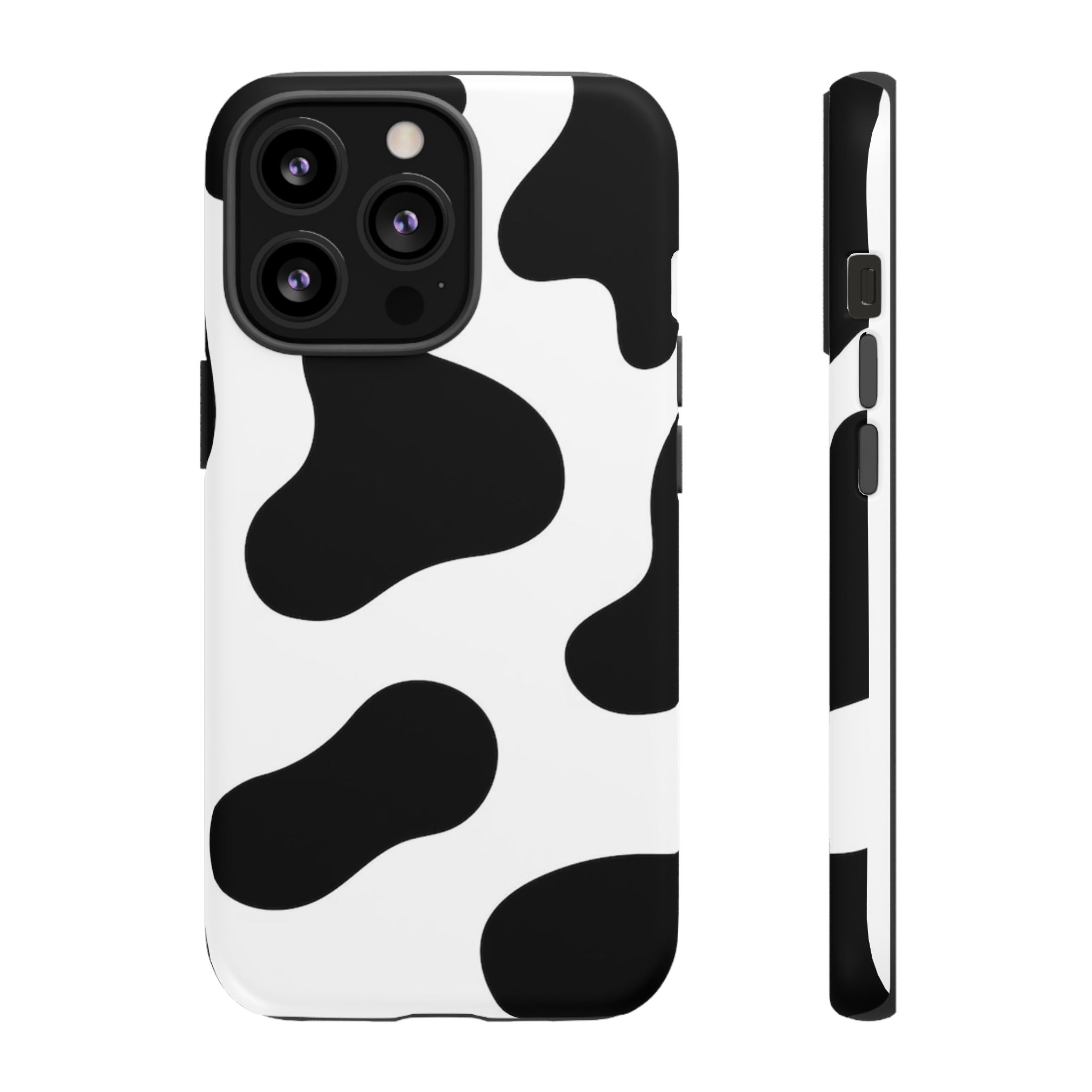 Black and White Cow Print Phone Case, Cute Tough Cases, Animal Print Case, Stylish Smartphone Accessories, Cow Lover Gift