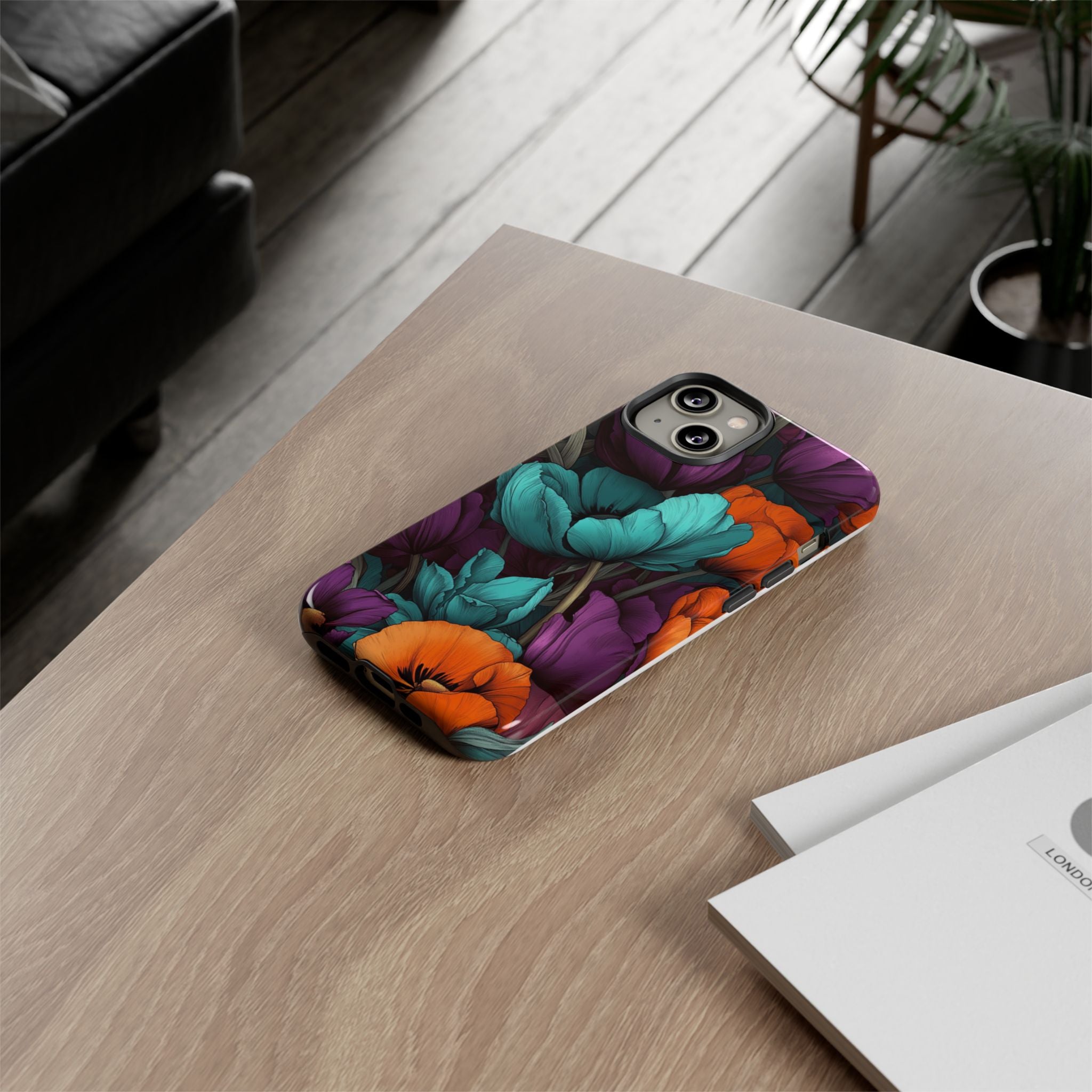 Floral Phone Case - Vibrant Flower Tough Case