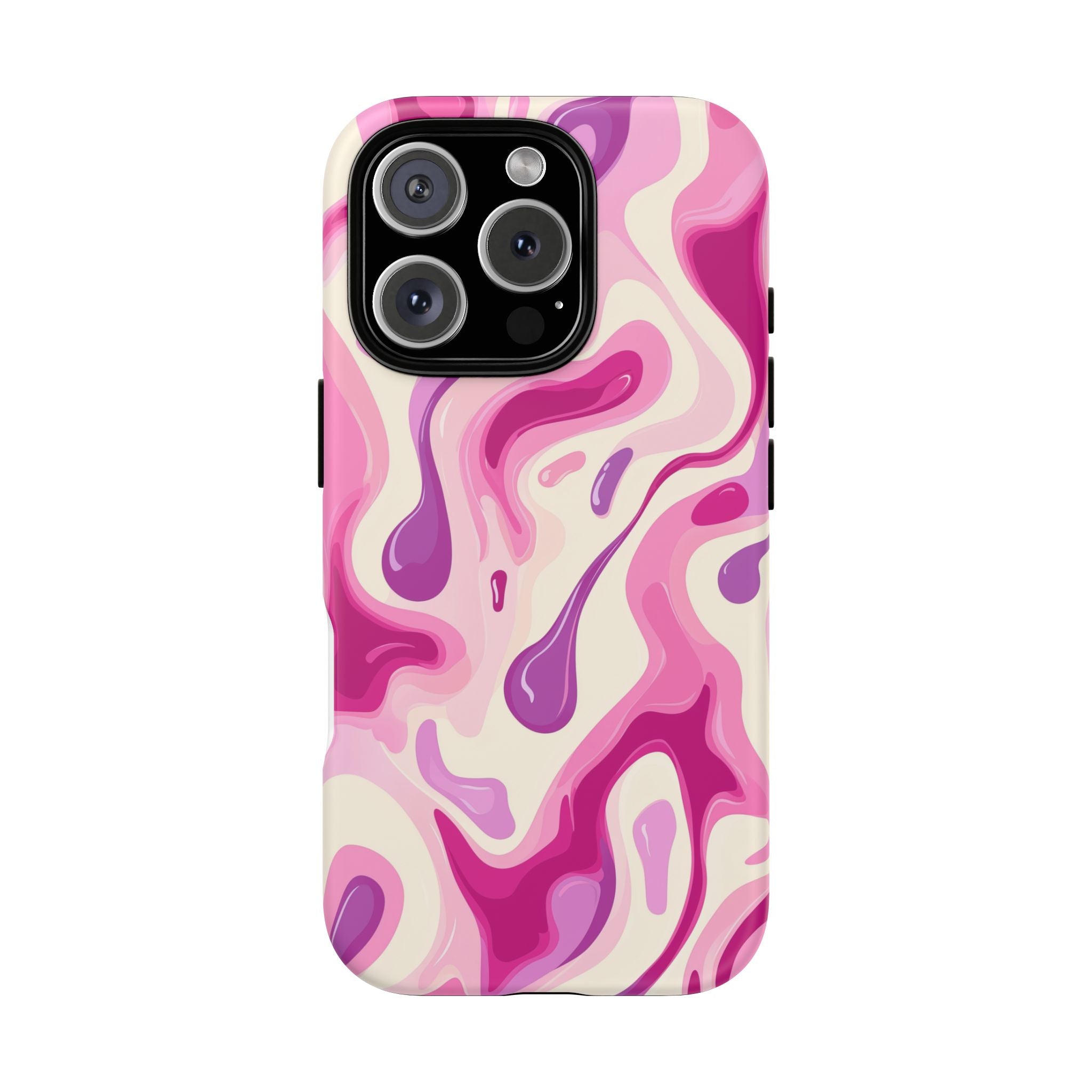 Colorful Phone Case with Abstract Pink Design