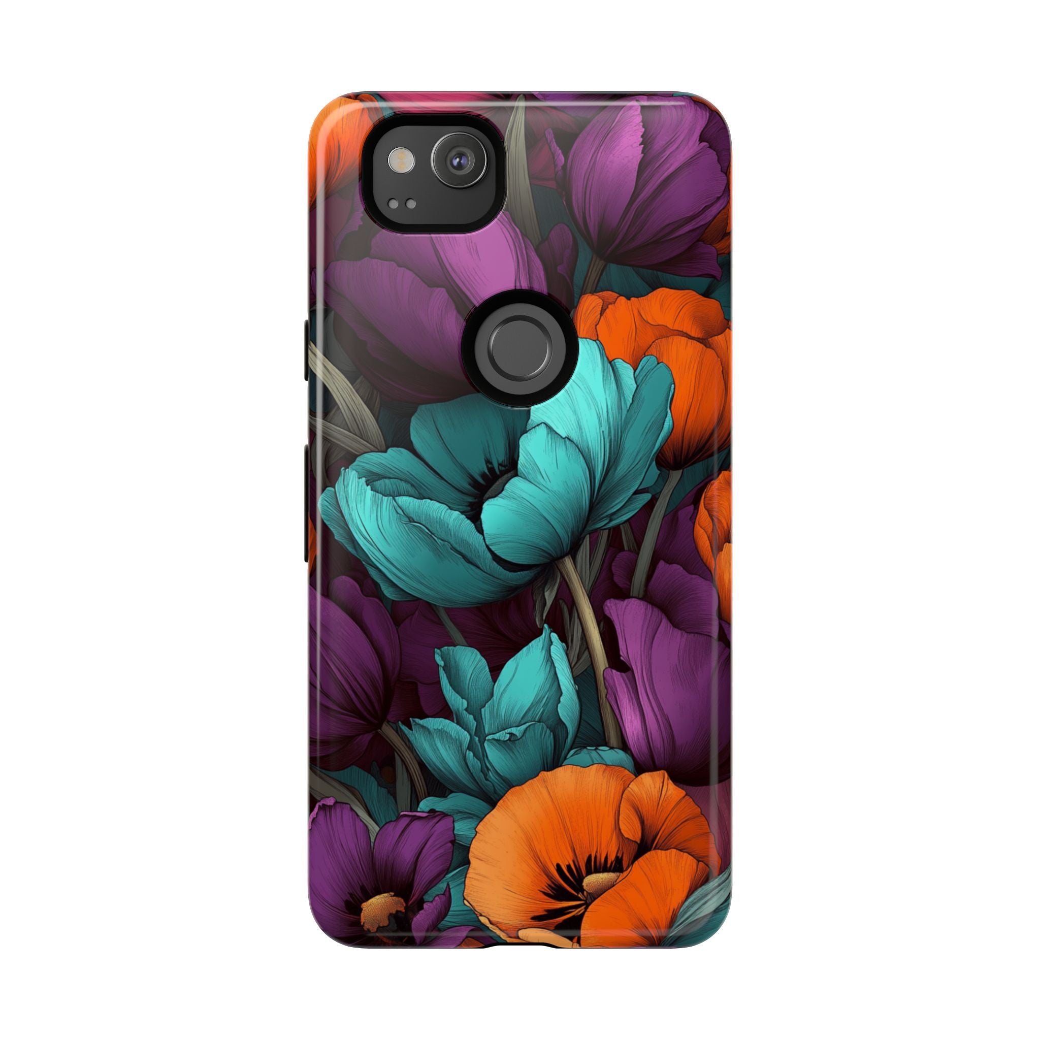 Floral Phone Case - Vibrant Flower Tough Case