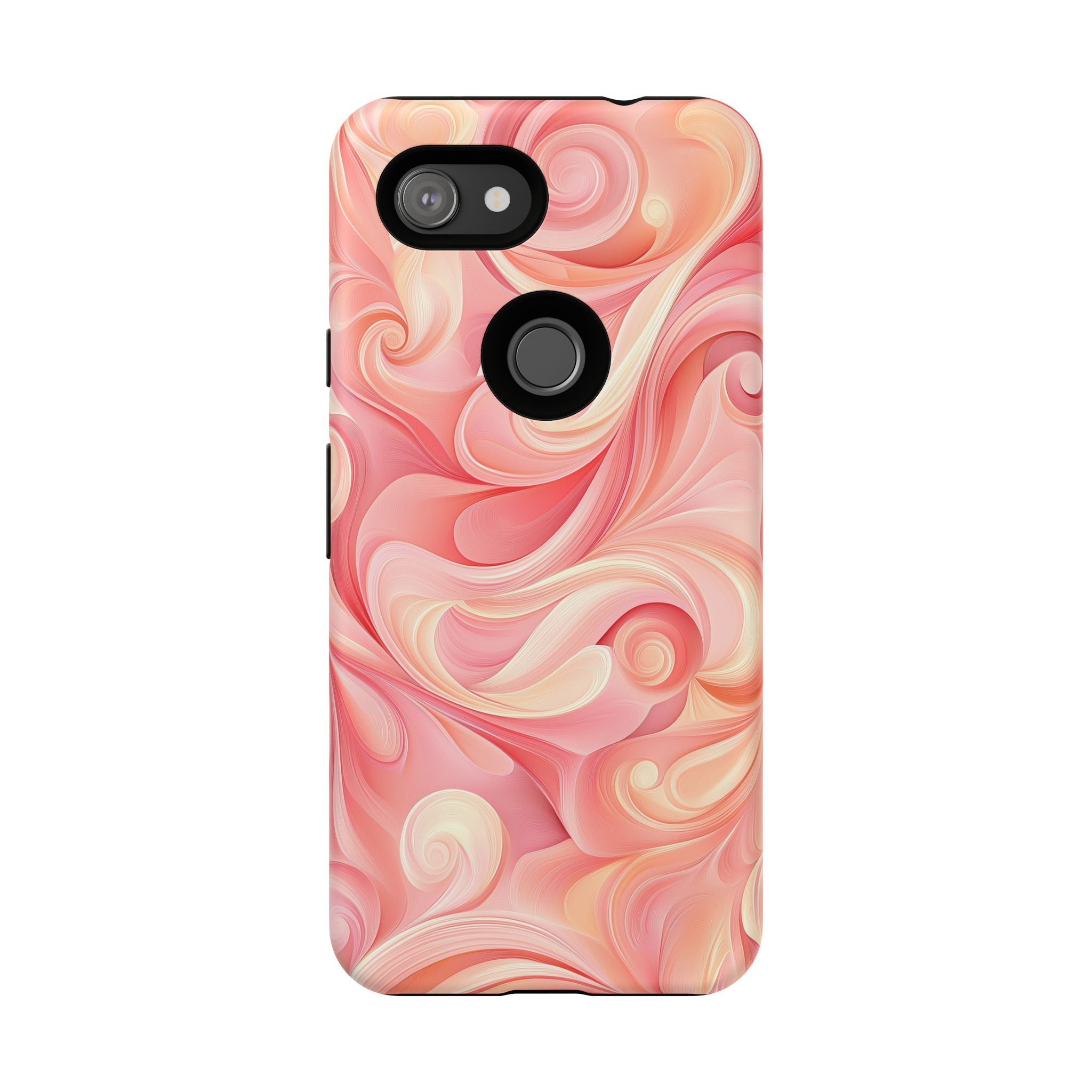 Stylish Phone Case - Tough Cases with Abstract Pink Swirls