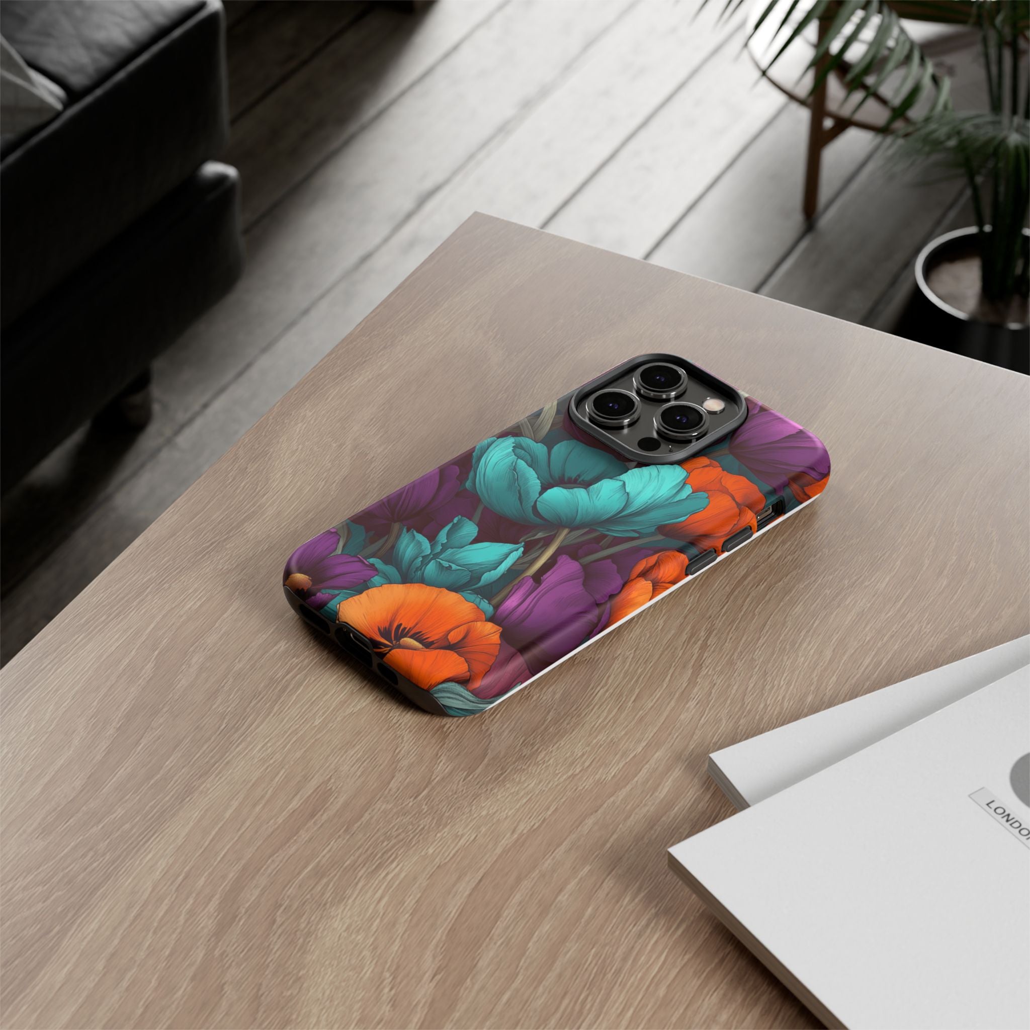 Floral Phone Case - Vibrant Flower Tough Case