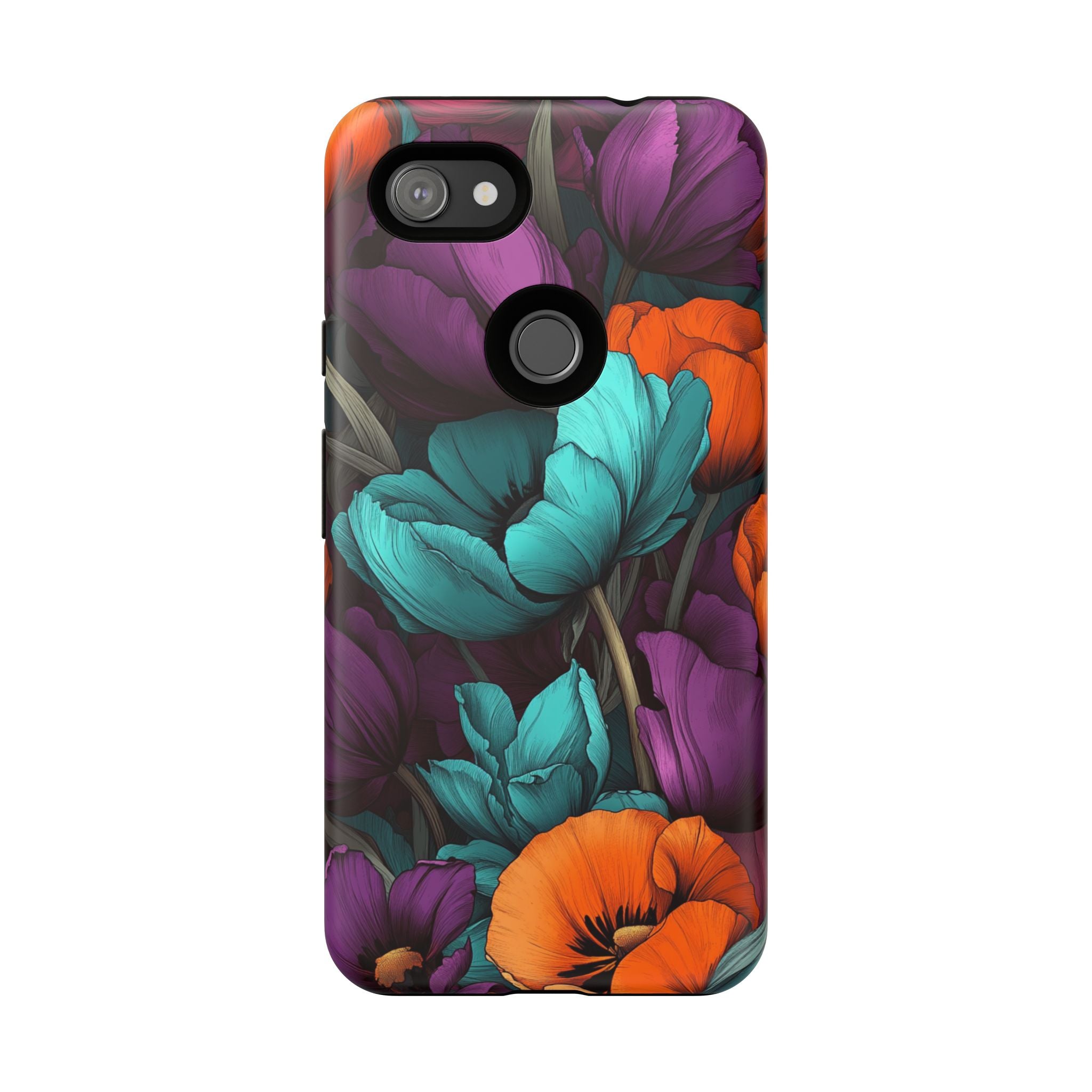 Floral Phone Case - Vibrant Flower Tough Case