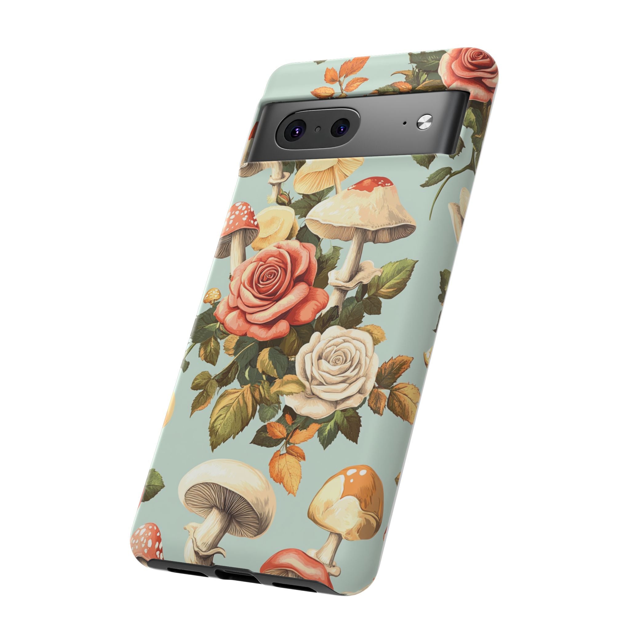 Floral Phone Case - Tough Cases with Mushroom and Rose