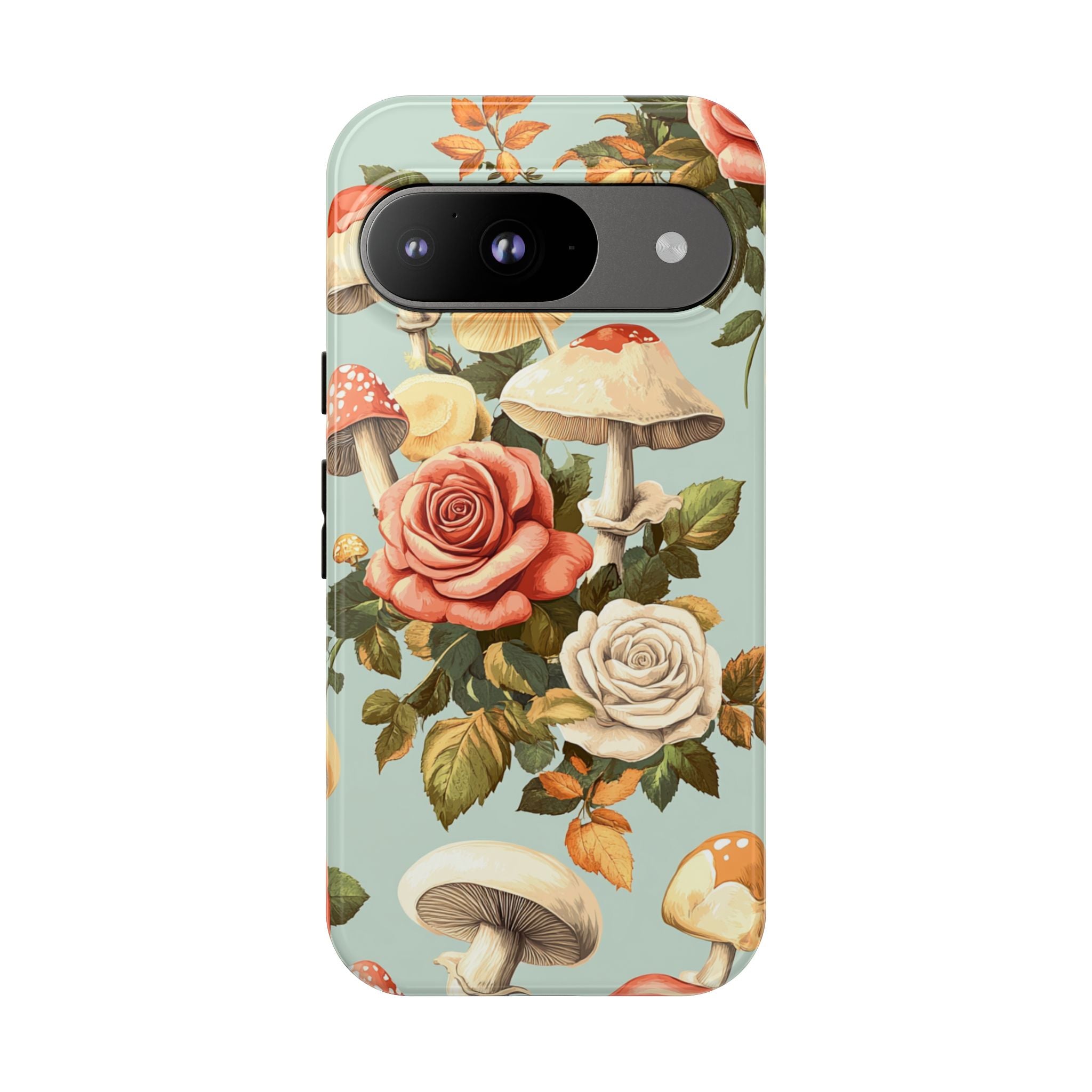 Floral Phone Case - Tough Cases with Mushroom and Rose