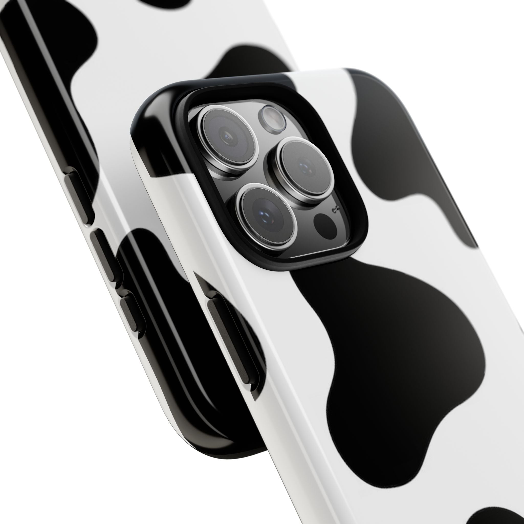 Black and White Cow Print Phone Case, Cute Tough Cases, Animal Print Case, Stylish Smartphone Accessories, Cow Lover Gift