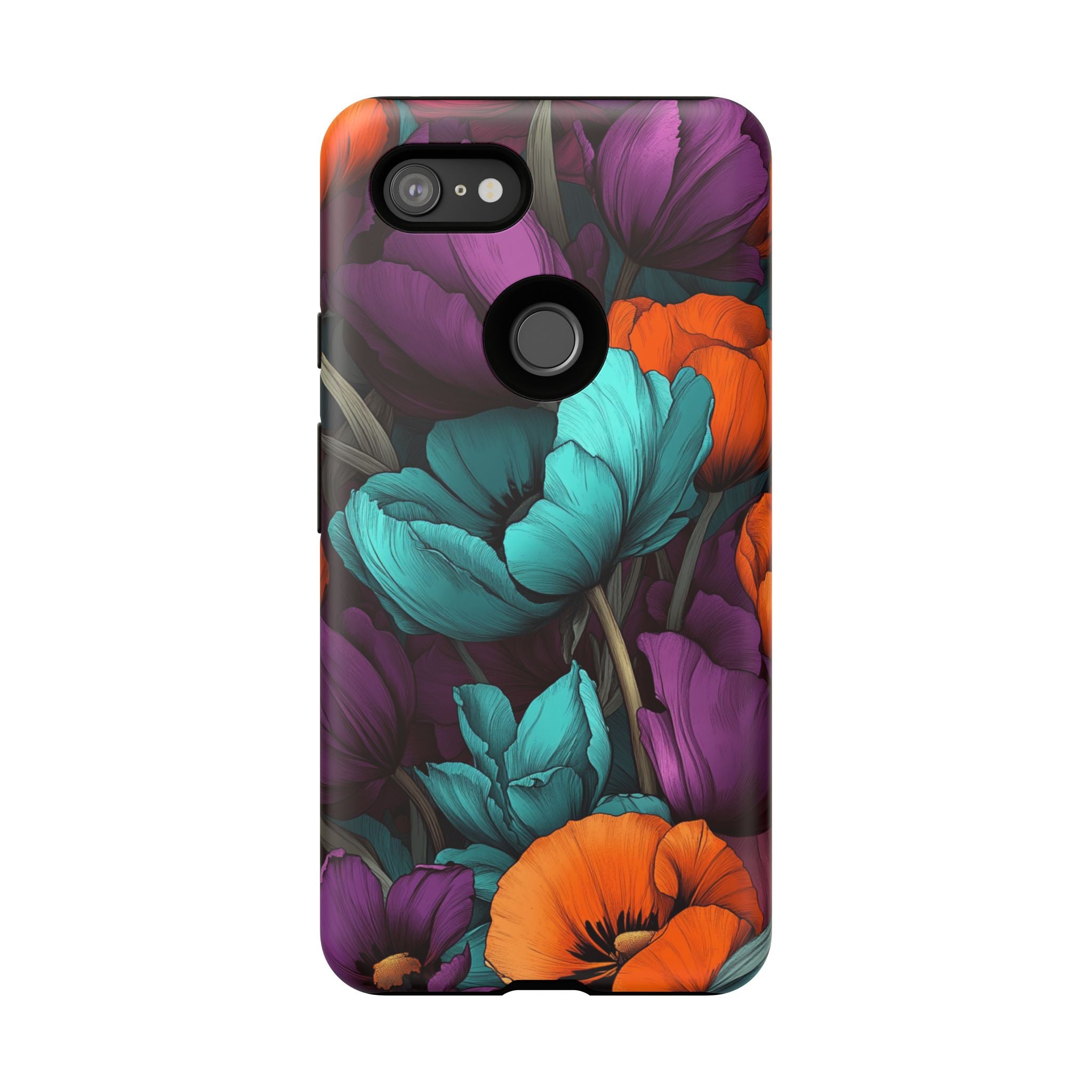 Floral Phone Case - Vibrant Flower Tough Case